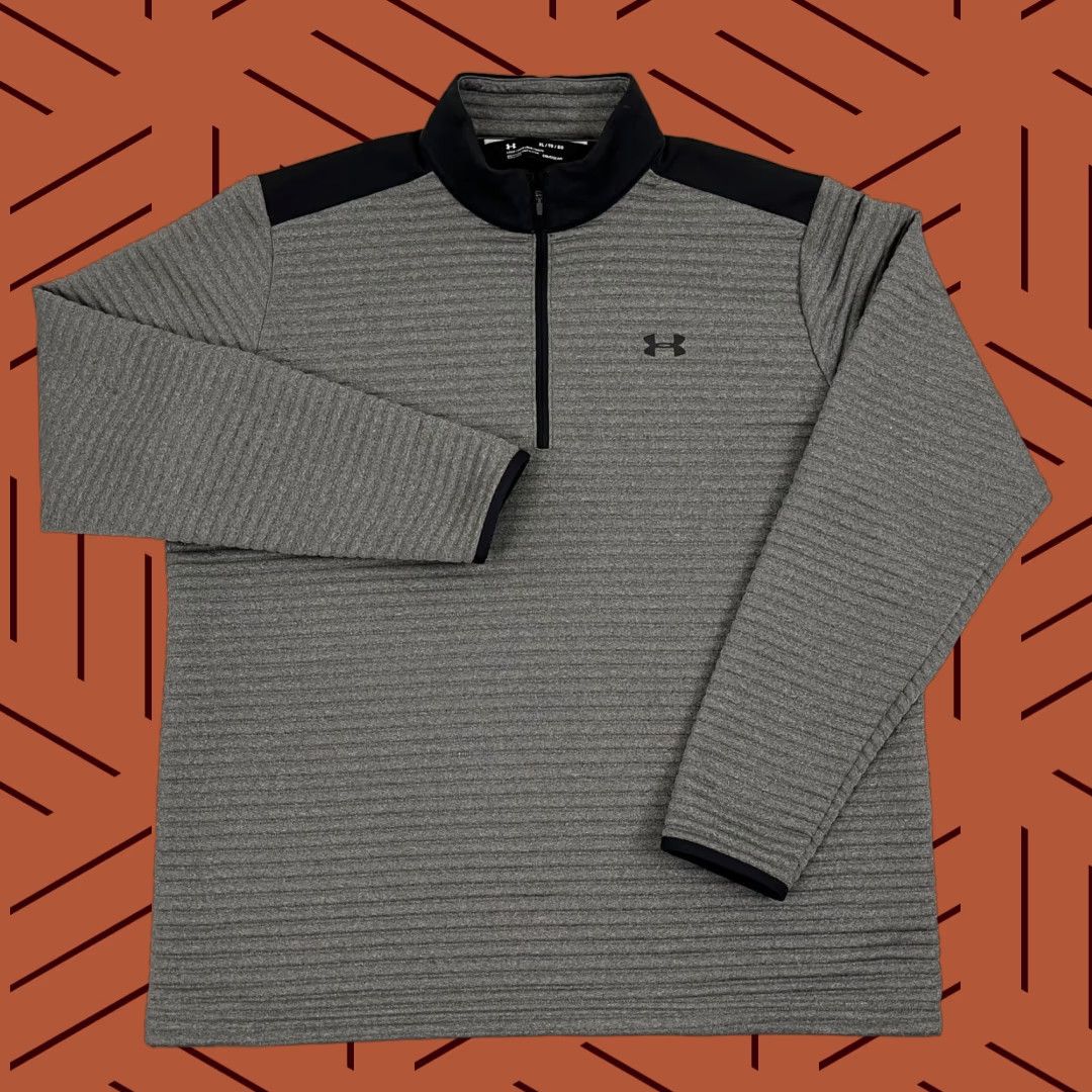 Under Armour Under Armour Pullover Jacket Mens XL Gray Quarter Zip ColdGear Performance Sports Outdoor Activewear Size US XL / EU 56 / 4 - 1 Thumbnail