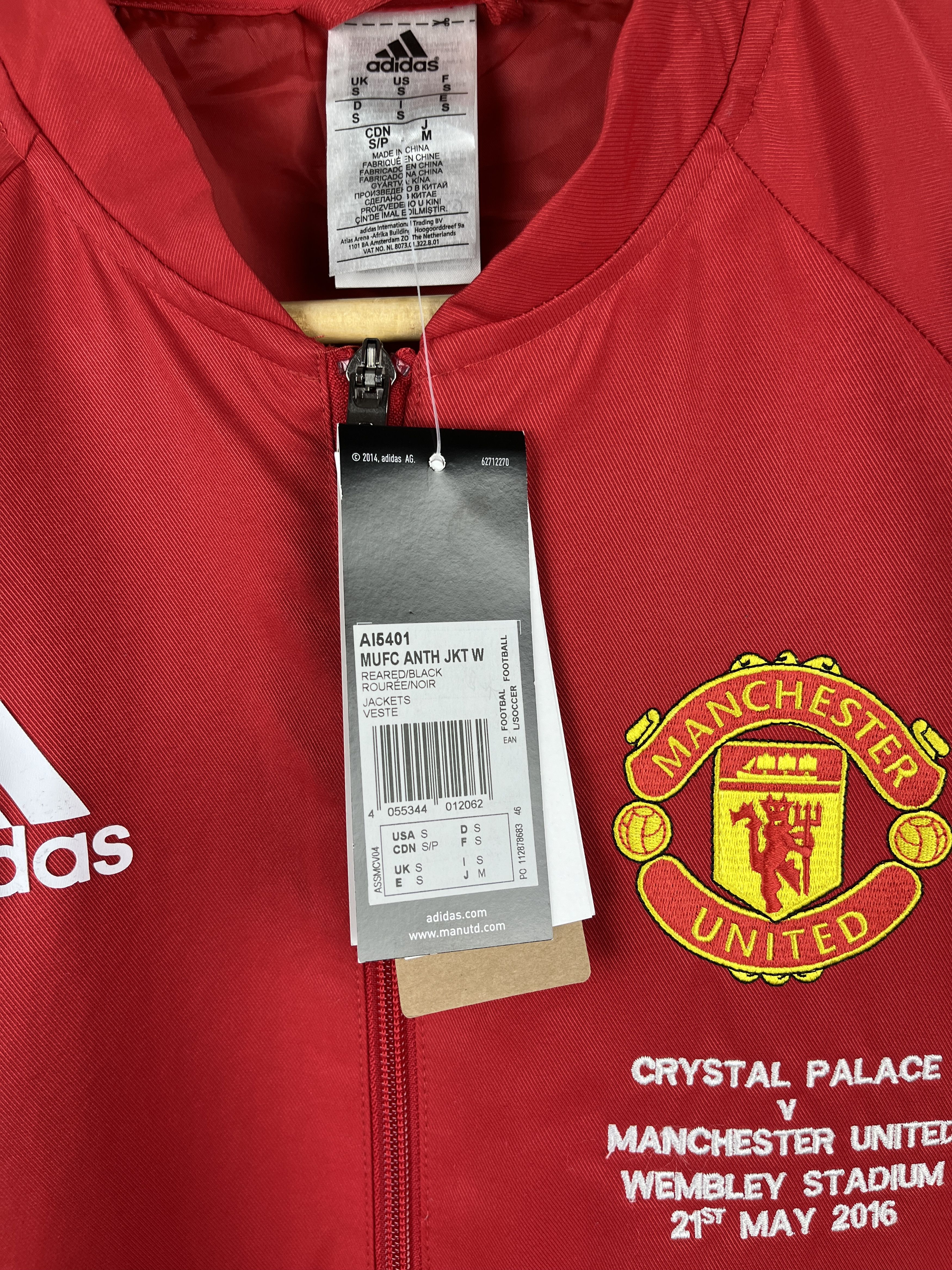 Adidas Adidas Manchester United FC Anthem Track Jacket Soccer Size US S / EU 44-46 / 1 - 9 Thumbnail