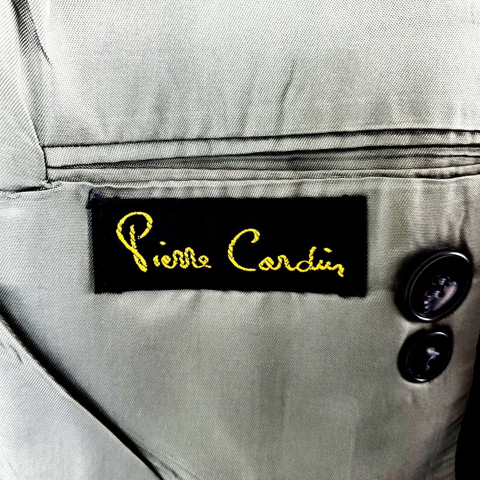Pierre Cardin Pierre Cardin Wool 2 Button Blazer 44L Portly Green Herringb Size 44L - 8 Thumbnail