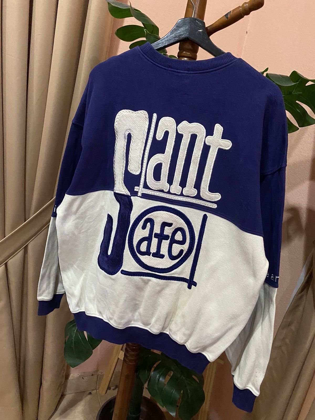 Vintage Vintage Santafe 90s Sweatshirt – Navy & White Oversized Size US L / EU 52-54 / 3 - 6 Thumbnail