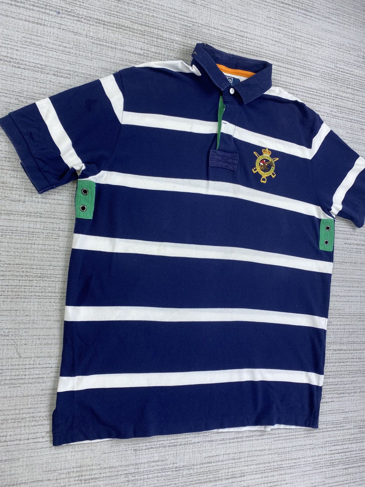 Polo Ralph Lauren × Vintage Vintage Polo Ralph Lauren Embroidery Logo Stripes Polos Size US L / EU 52-54 / 3 - 3 Thumbnail
