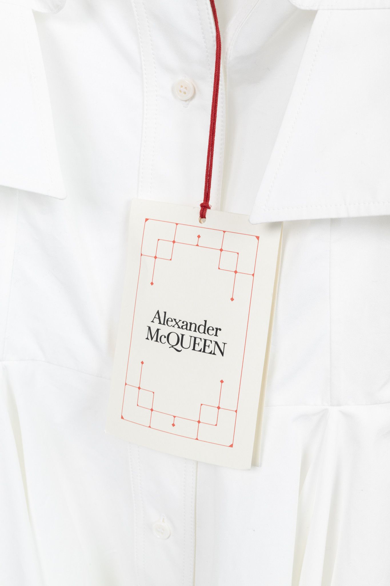 Alexander McQueen Alexander McQueen White Deconstructed Buttoned Peplum Shirt Size M / US 6-8 / IT 42-44 - 5 Thumbnail