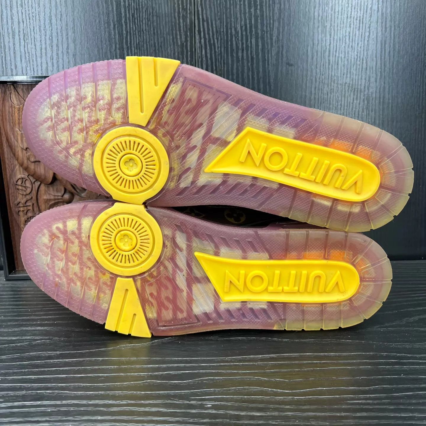 Louis Vuitton LV Trainer Lakers Purple Gold US9 EU43 New Box Size US 10 / EU 43 - 4 Thumbnail