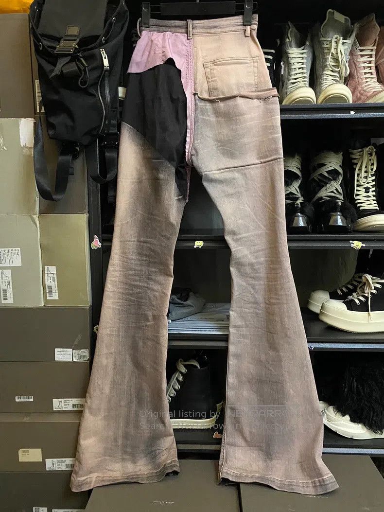 Rick Owens Rick Owens 23ss Drkshdw Patchwork Pink Jeans Size 26" / US 2 / IT 38 - 2 Thumbnail