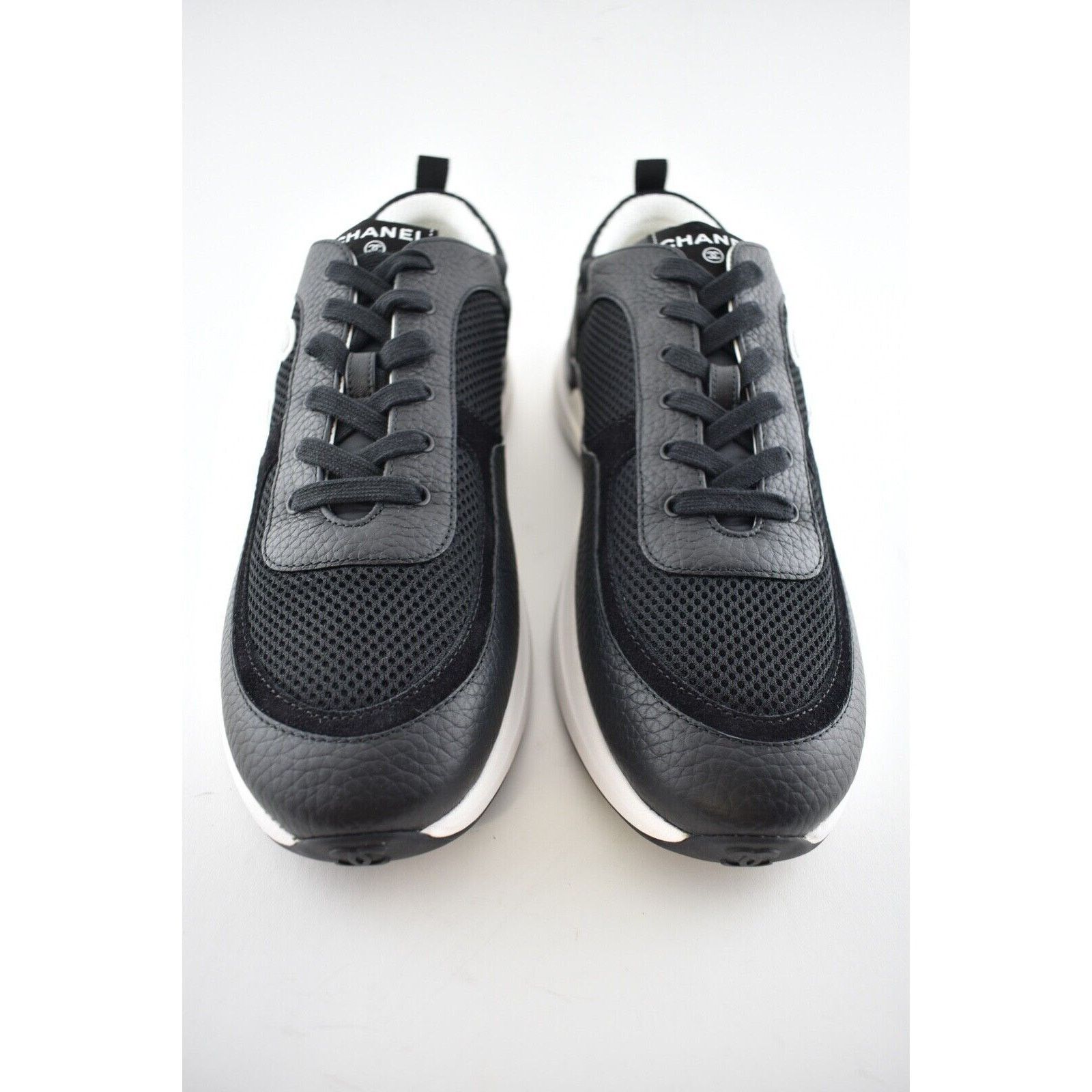 Chanel Chanel 21S Mens Leather Lace Low Top Trainer Sneaker 44 11 Size US 11 / EU 44 - 5 Thumbnail