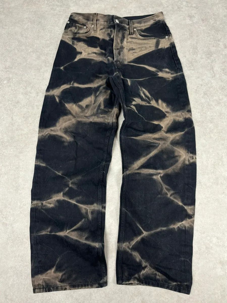 Dries Van Noten Dries Van Noten Navy Denim Tie-Dye Relaxed Jeans Size US 33 - 1 Thumbnail