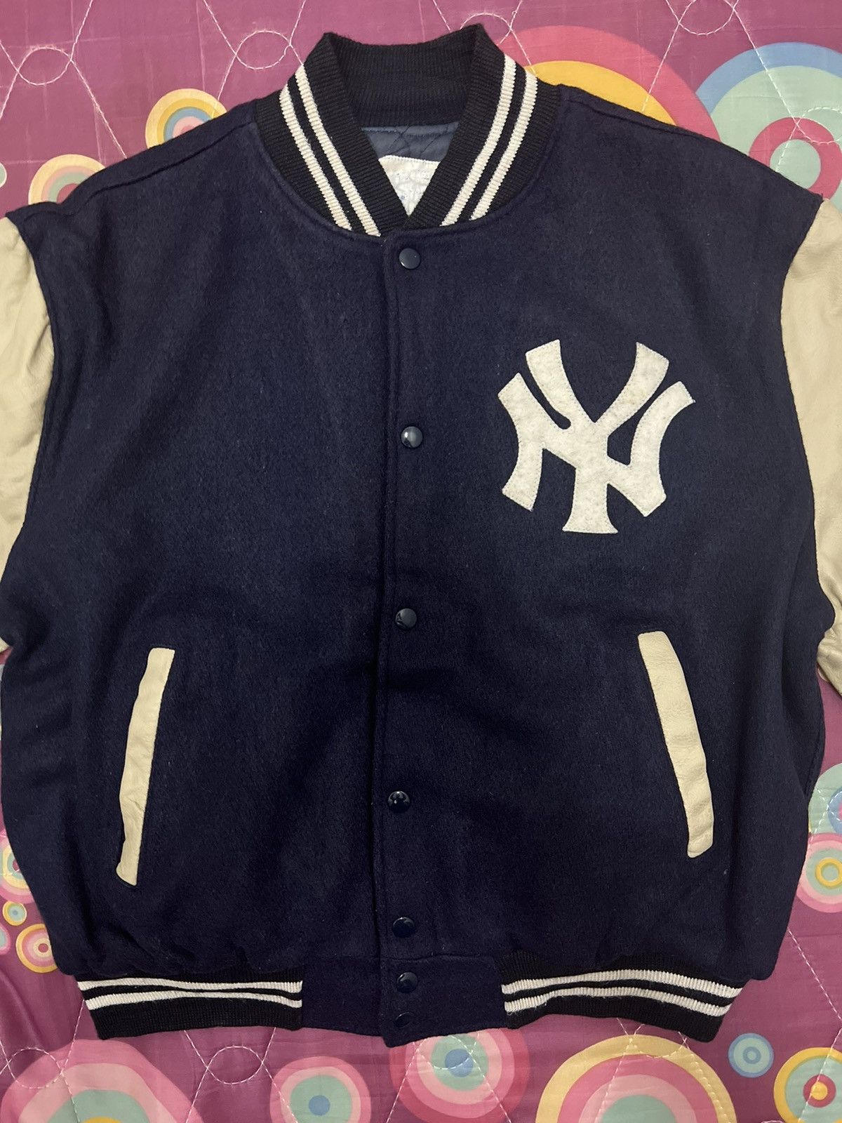 New York Yankees Vintage New York Yankees Old School Varsity Jacket Size US M / EU 48-50 / 2 - 2 Thumbnail