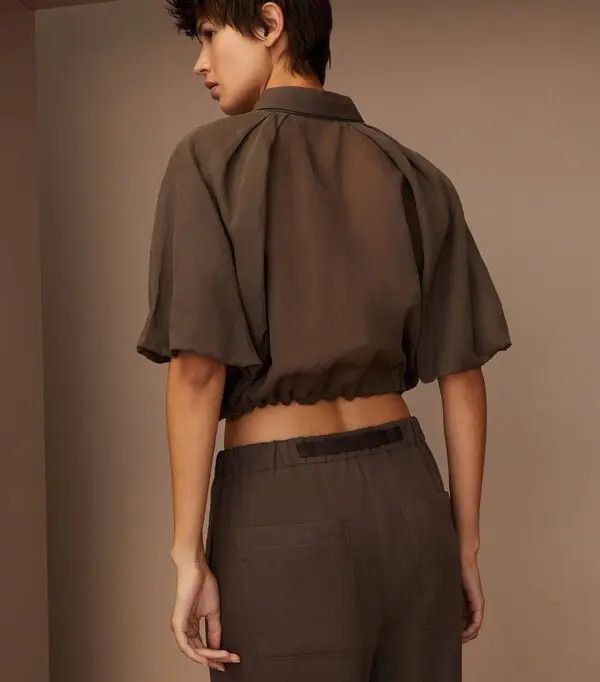Brunello Cucinelli o1la1rc1a0425 Blouse in Brown Size XL / US 12-14 / IT 48-50 - 4 Thumbnail