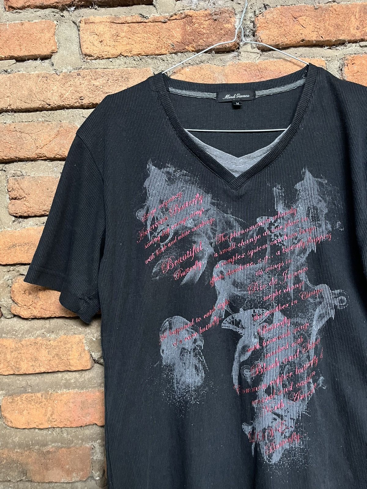 14th Addiction × KMRii × Yasuyuki Ishii 2000s JAPANESE POEM SMOKE GOTHIC SEDITIONARIES PUNK STYLE Size US M / EU 48-50 / 2 - 4 Thumbnail