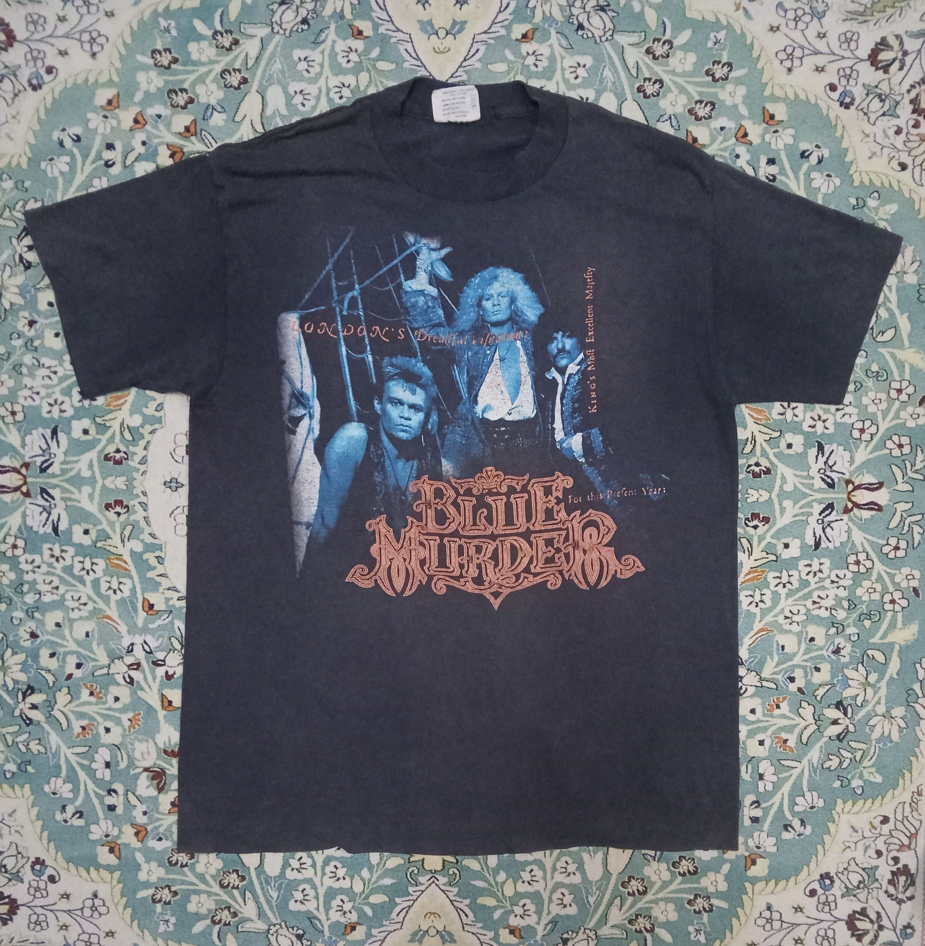 Band Tees × Vintage Vintage Blue Murder World Tour 1989 Distressed T Shirt Size US L / EU 52-54 / 3 - 1 Thumbnail
