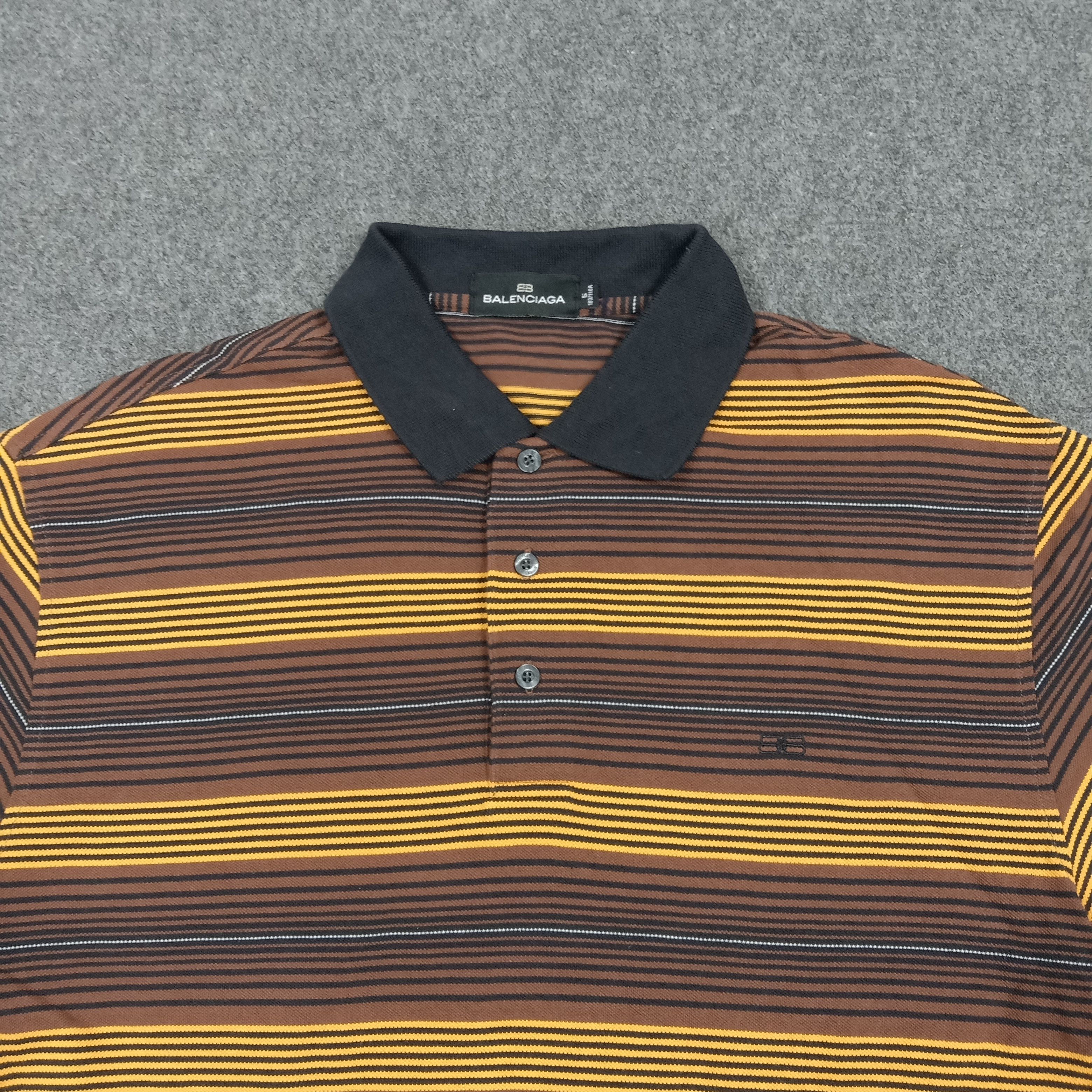 Balenciaga Balenciaga Designer Striped Polos C294N8 Size US L / EU 52-54 / 3 - 2 Thumbnail