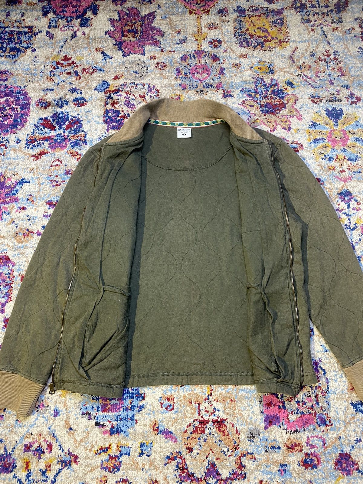 Columbia Columbia Classic Men's Olive Green Quilted Cotton Jacket Size US M / EU 48-50 / 2 - 4 Thumbnail