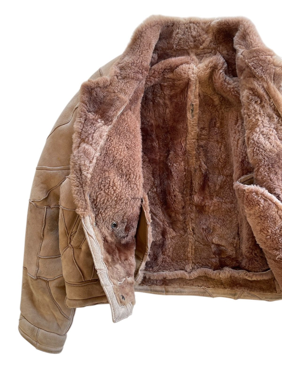 Vintage Patchwork Sheepskin Fur Cropped Jacket Size US M / EU 48-50 / 2 - 11 Thumbnail