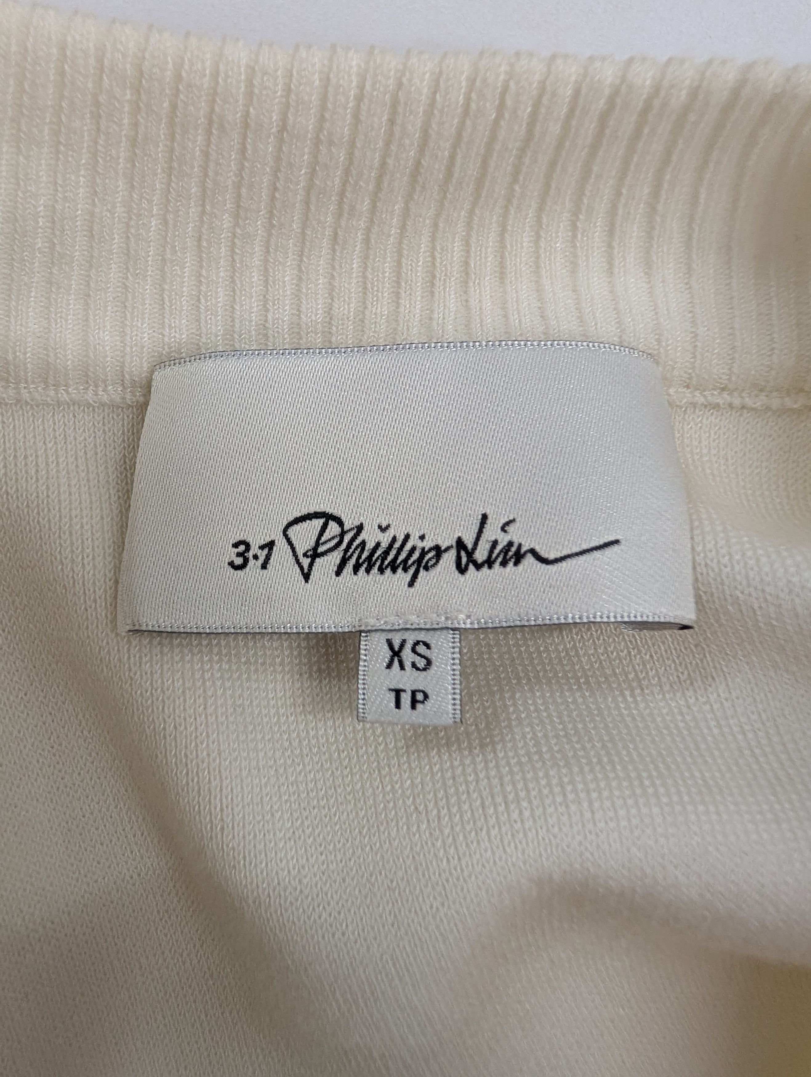 3.1 Phillip Lim 3.1 Philip Lim Cream Sleeveless Top With Dropping Neck Line Size XS / US 0-2 / IT 36-38 - 6 Thumbnail