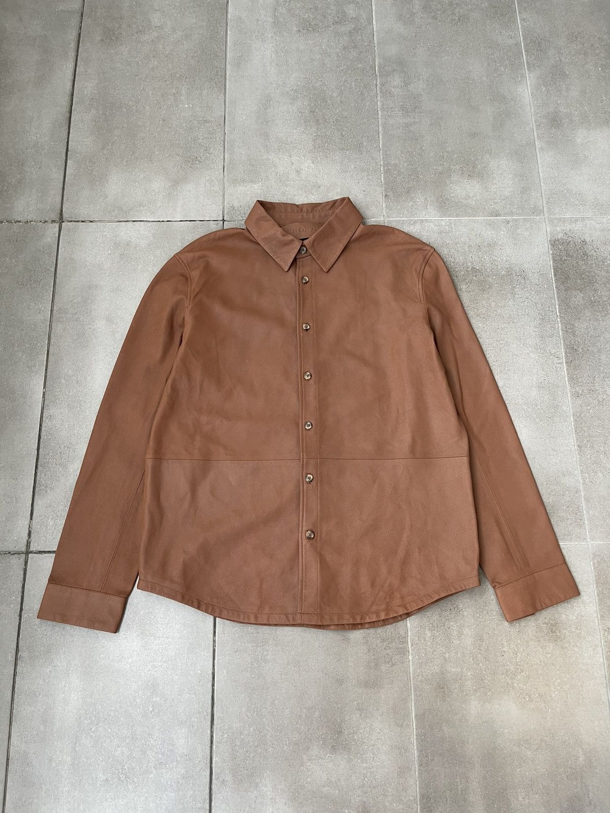 Other !DS! SS23 Studio ID Andrew Brown Leather Shirt Size US M / EU 48-50 / 2 - 8 Thumbnail