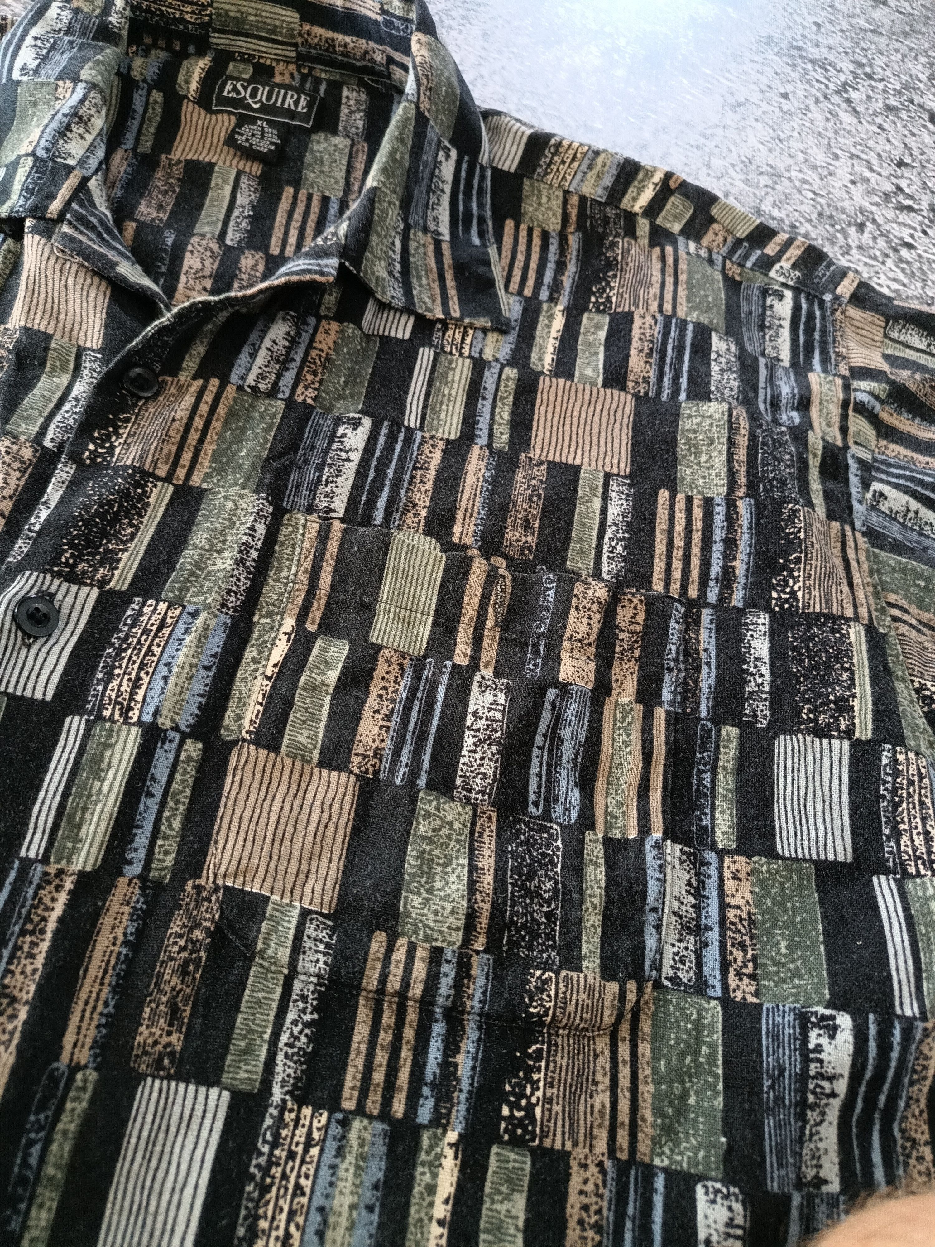 Vintage Vintage 90s abstrack linen rayon shirt Size US XL / EU 56 / 4 - 3 Thumbnail