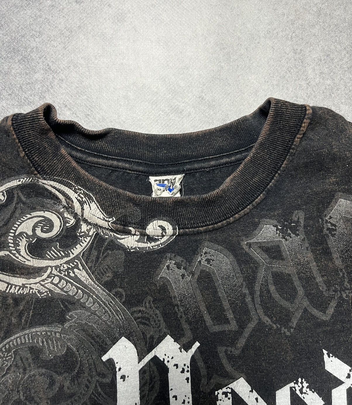 Vintage Vintage Affliction Style Gothic Y2K Rick Owens Style Alt Tee Size US XL / EU 56 / 4 - 4 Thumbnail
