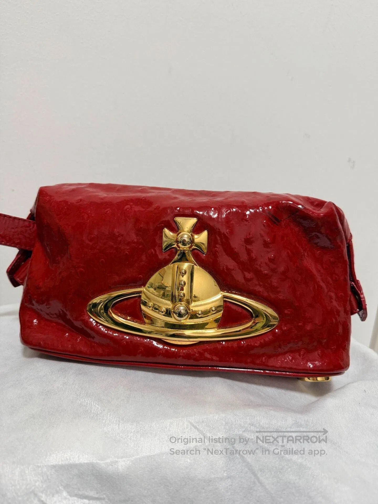 Vivienne Westwood Vivienne Westwood Saturn Logo Clutch. Size ONE SIZE - 4 Thumbnail