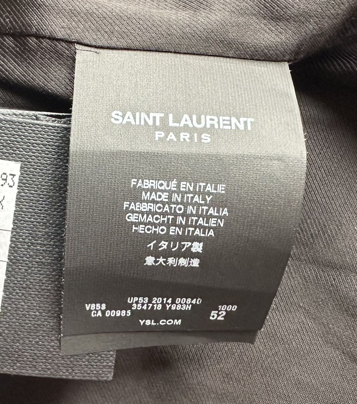 Saint Laurent Paris SS15 Saint Laurent classic black white teddy jacket 52 BNWT Size US L / EU 52-54 / 3 - 25 Thumbnail
