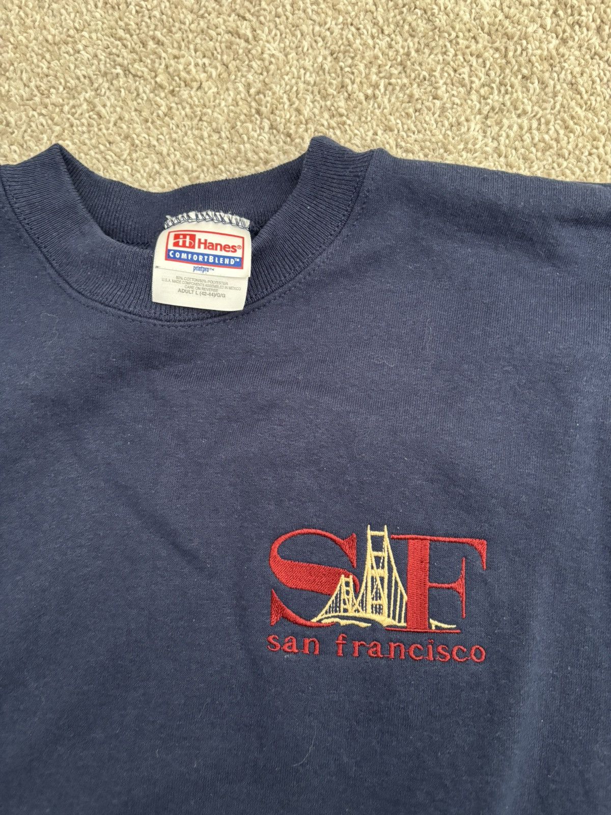 Hanes Vintage San Francisco California Sweatshirt Size US L / EU 52-54 / 3 - 2 Thumbnail