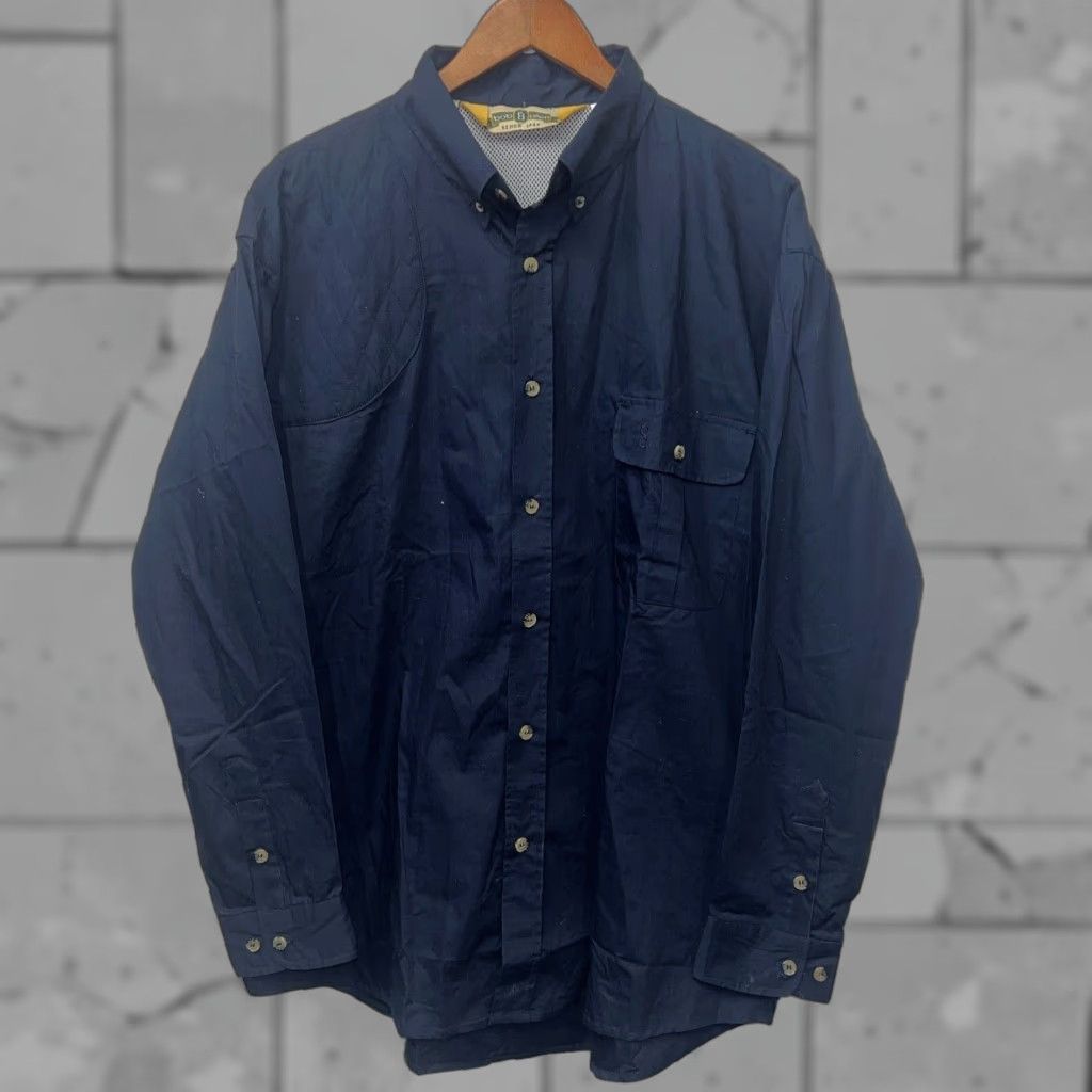 Vintage Bob Allen Blue Button-Up Shirt Mens Size L Long Sleeve Regular Fit Blue Shirt Mens L Size US L / EU 52-54 / 3 - 1 Thumbnail