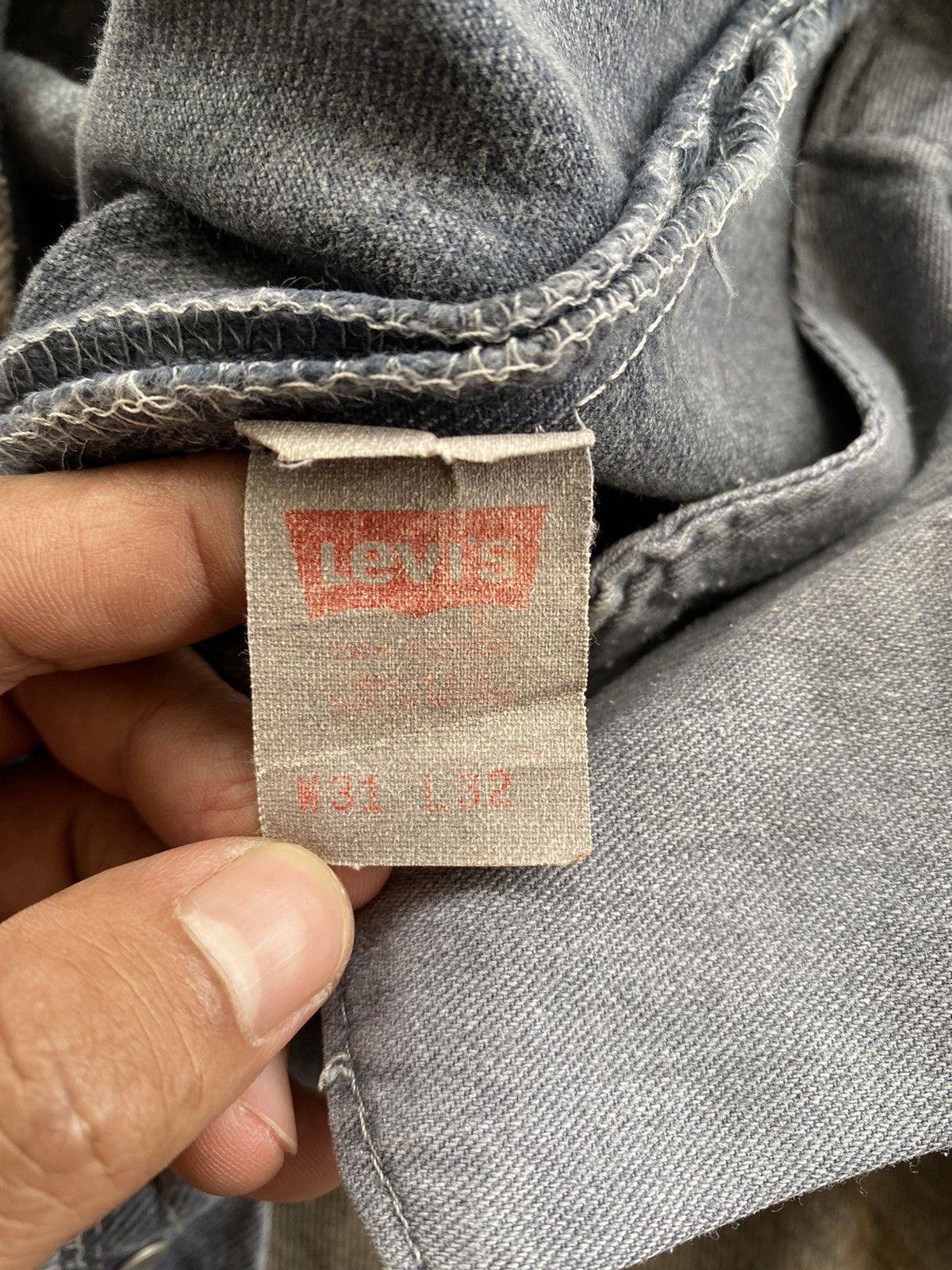 Levi's × Vintage Vintage Levi’s 501 Distressed Fade Black Jeans Size US 30 / EU 46 - 14 Thumbnail