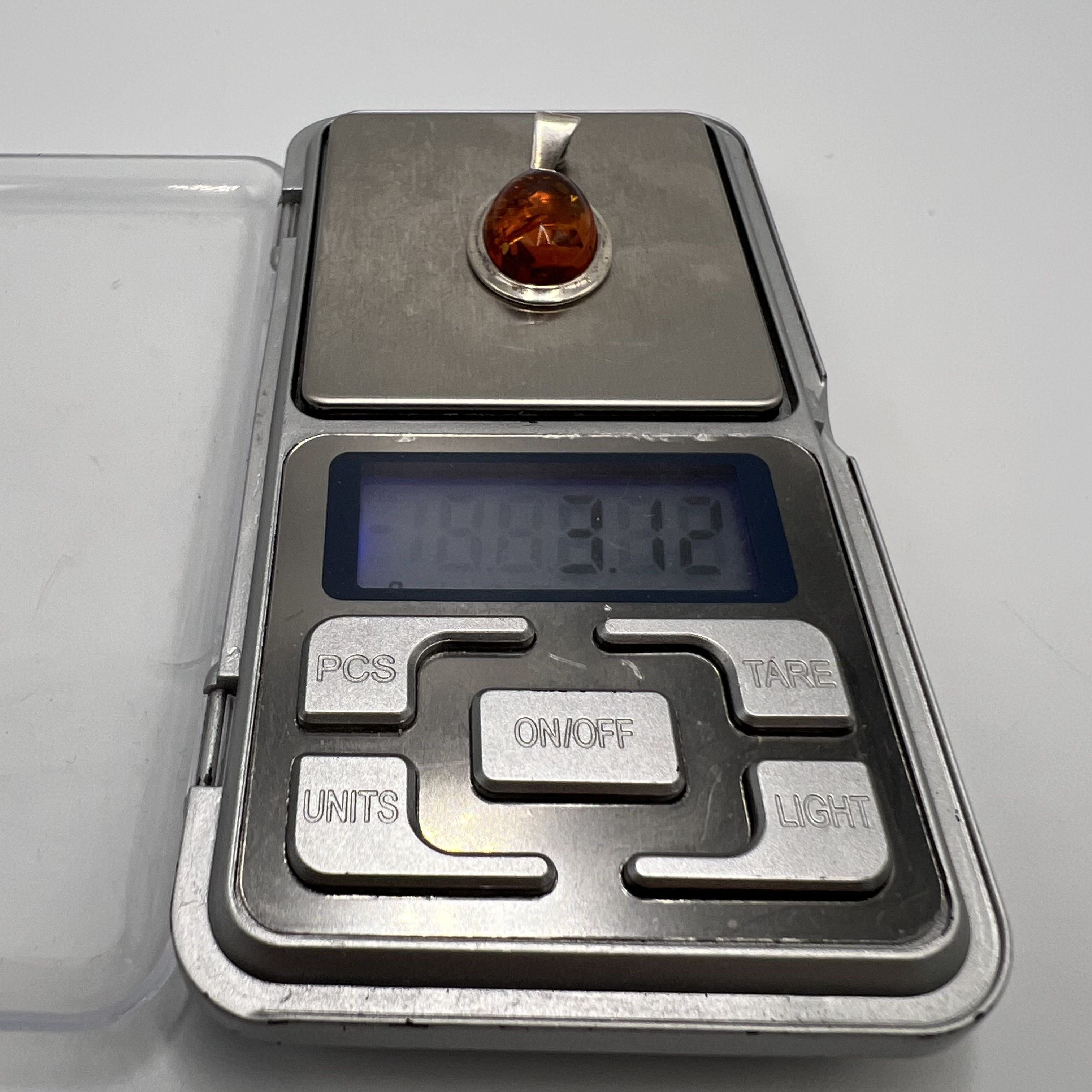 Vintage Vintage Necklace Pendant Sterling Silver 925 Amber Jewelry Size ONE SIZE - 8 Thumbnail