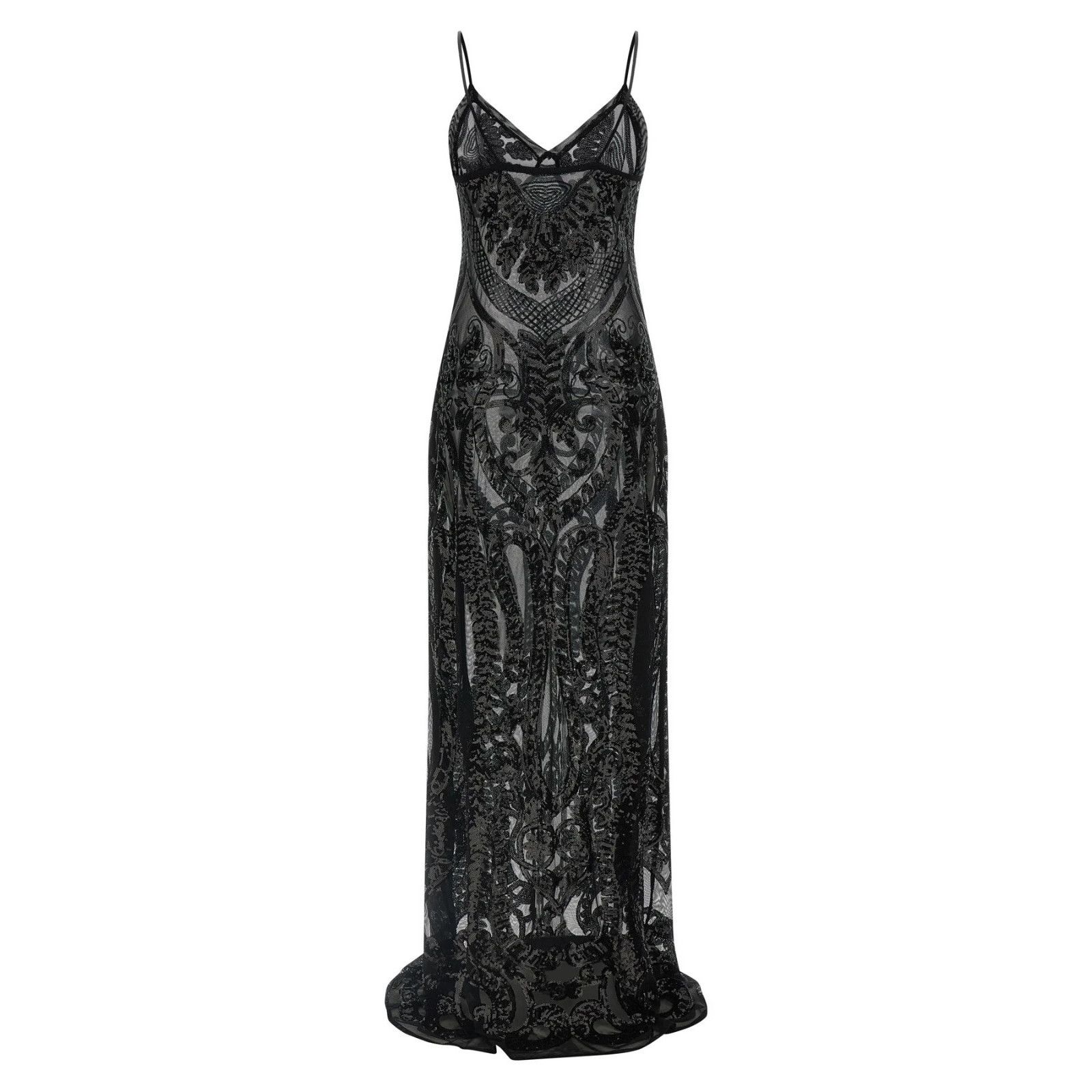 NORMA KAMALI Sequin Black Dress New & Authentic (Women\'s siz
