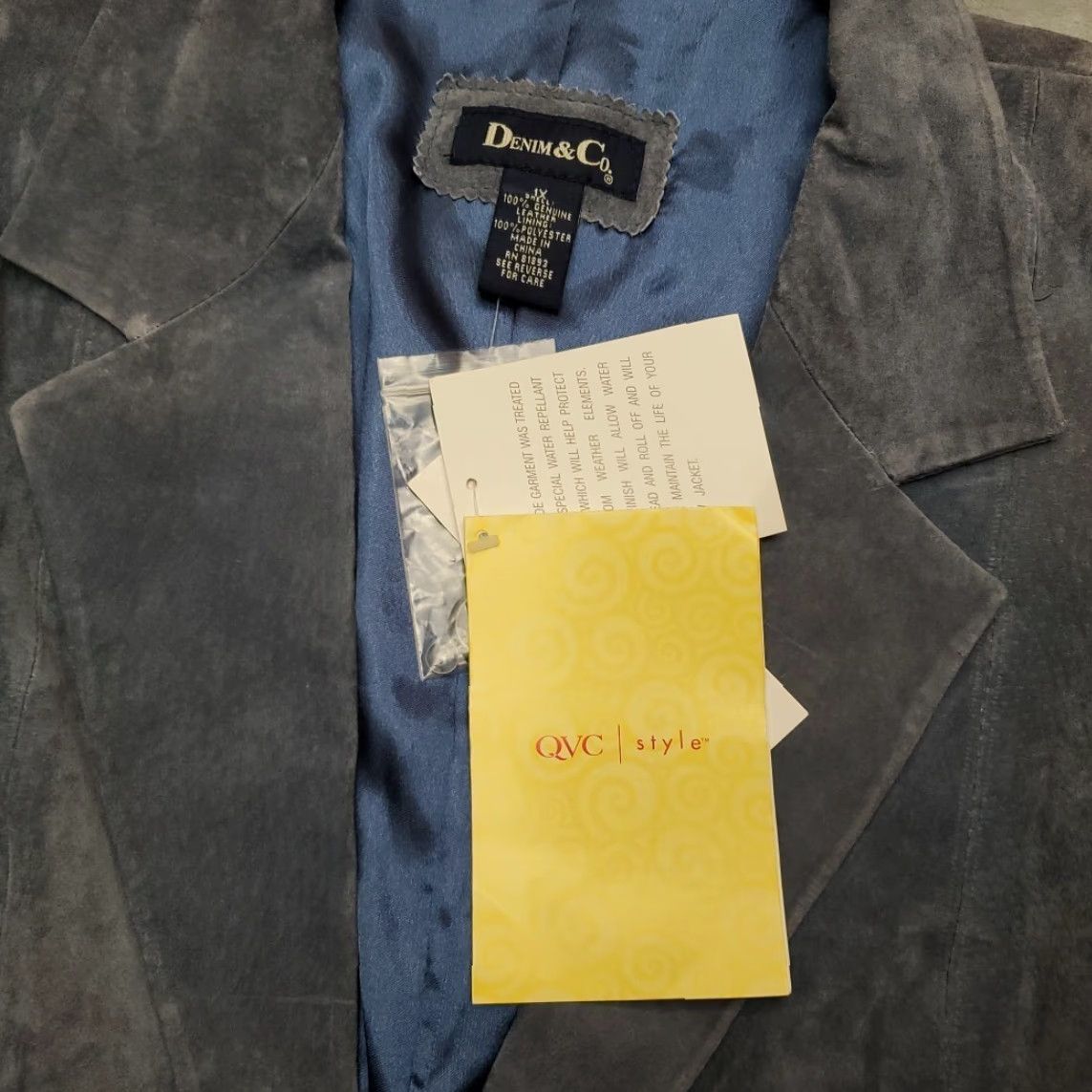 CO VINTAGE Denim Co Blazer Womens 1X Blue Suede Leather Jacket READ Denim Co Blazer Womens 1X Blue Suede Leather Jacket READ Size XL / US 12-14 / IT 48-50 - 7 Thumbnail