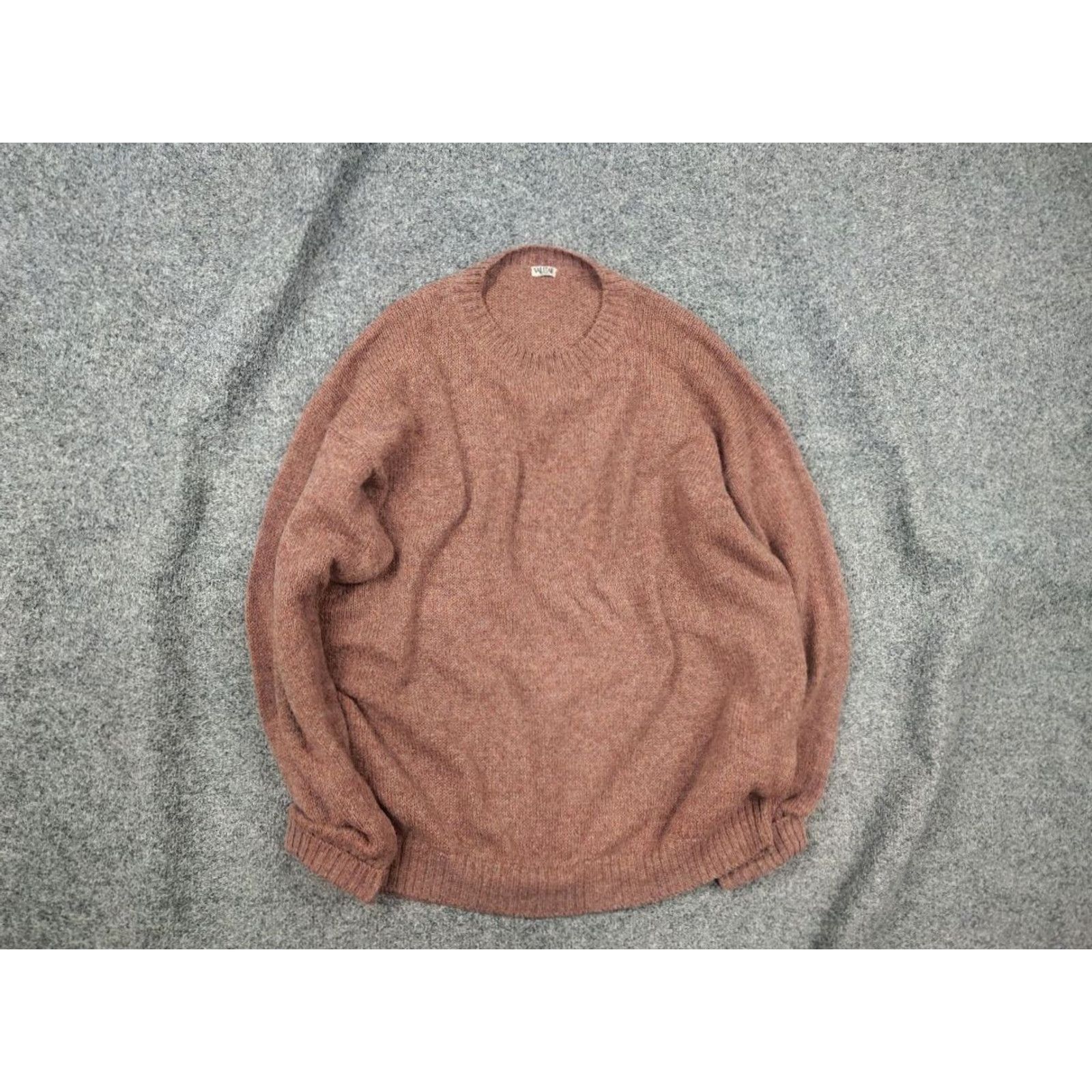 Valstar Valstar Milano Vintage Crew Alpaca Brown Knit Sweater, Check, 90s, Winter, Casual, Pullover, Long Sleeve, Size L, Men, Brown, Dry Clean Only Size US L / EU 52-54 / 3 - 2 Thumbnail