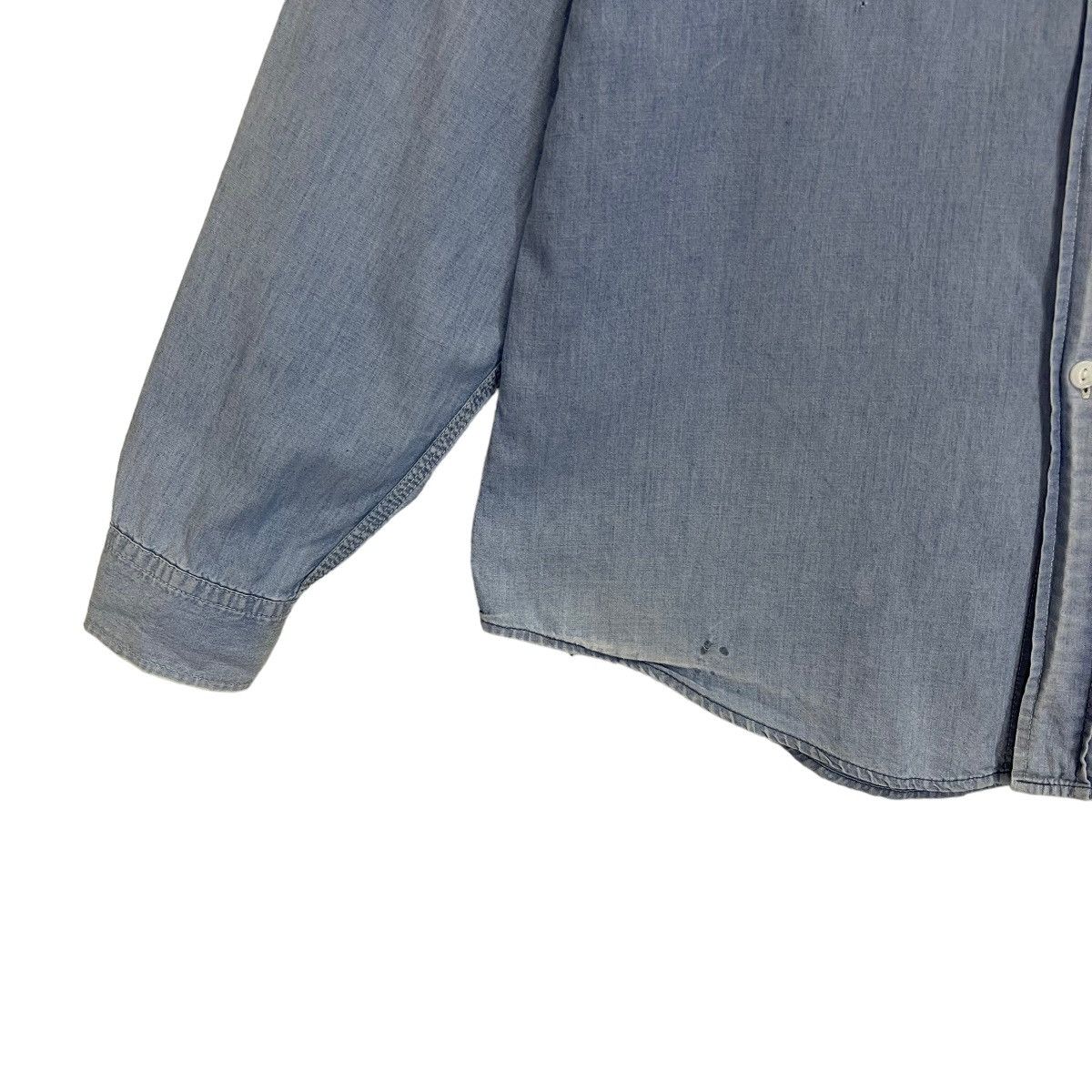Sugar Cane Vintage 90s Sugar Cane Big Logo Button Ups Denim Tee Size US M / EU 48-50 / 2 - 10 Thumbnail
