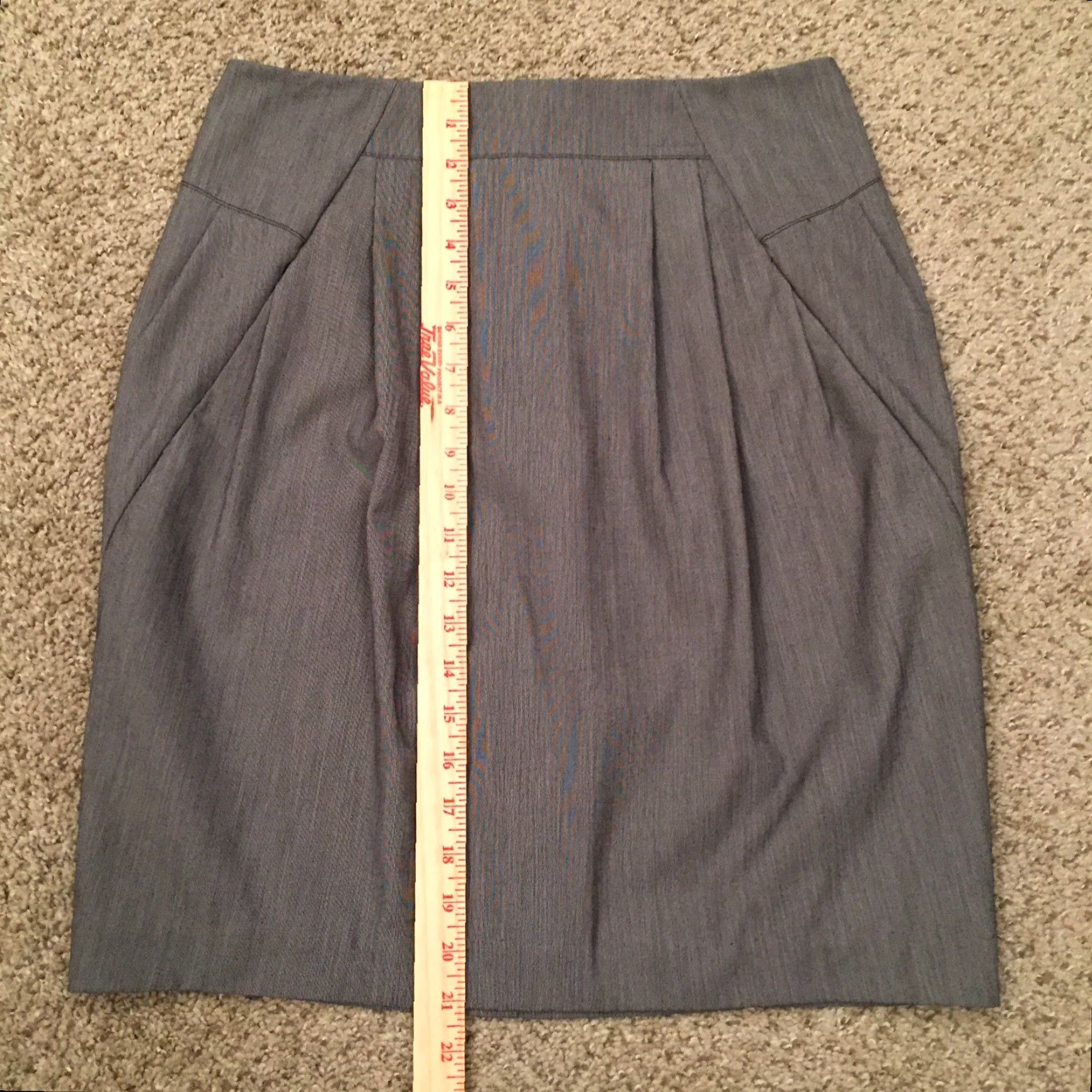 Worthington Worthington Skirt Size 8 Gray Pencil Polyester Blend Lined Women Knee Length Regular Skirt Size 30" / US 8 / IT 44 - 3 Thumbnail