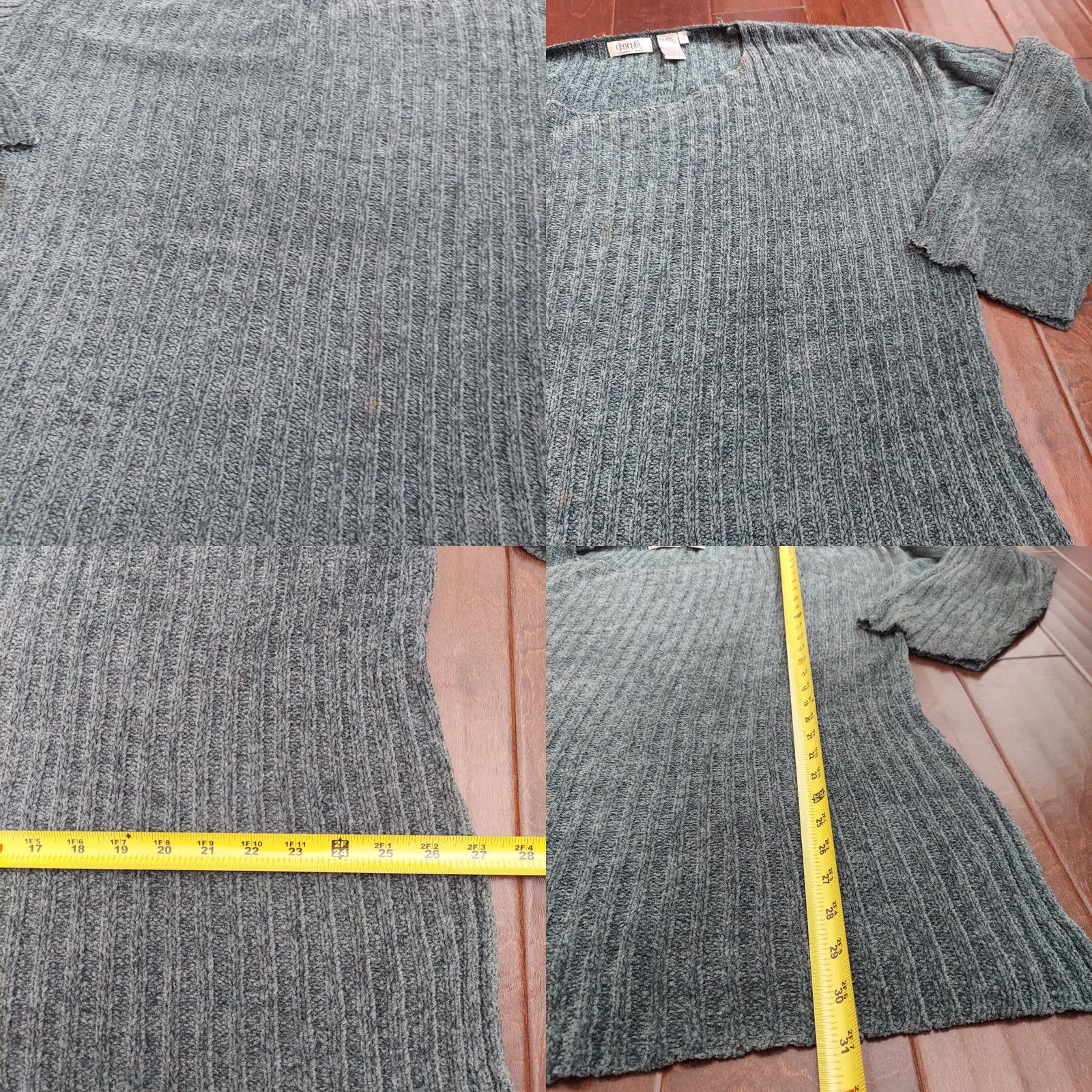 Vintage Spiegel Elements Exclusively Women's Green Long Sleeve Knit Sweater - L, Pullover, Regular Fit, Breathable, Rayon Acrylic, Spring Summer, Women Size L / US 10 / IT 46 - 8 Thumbnail