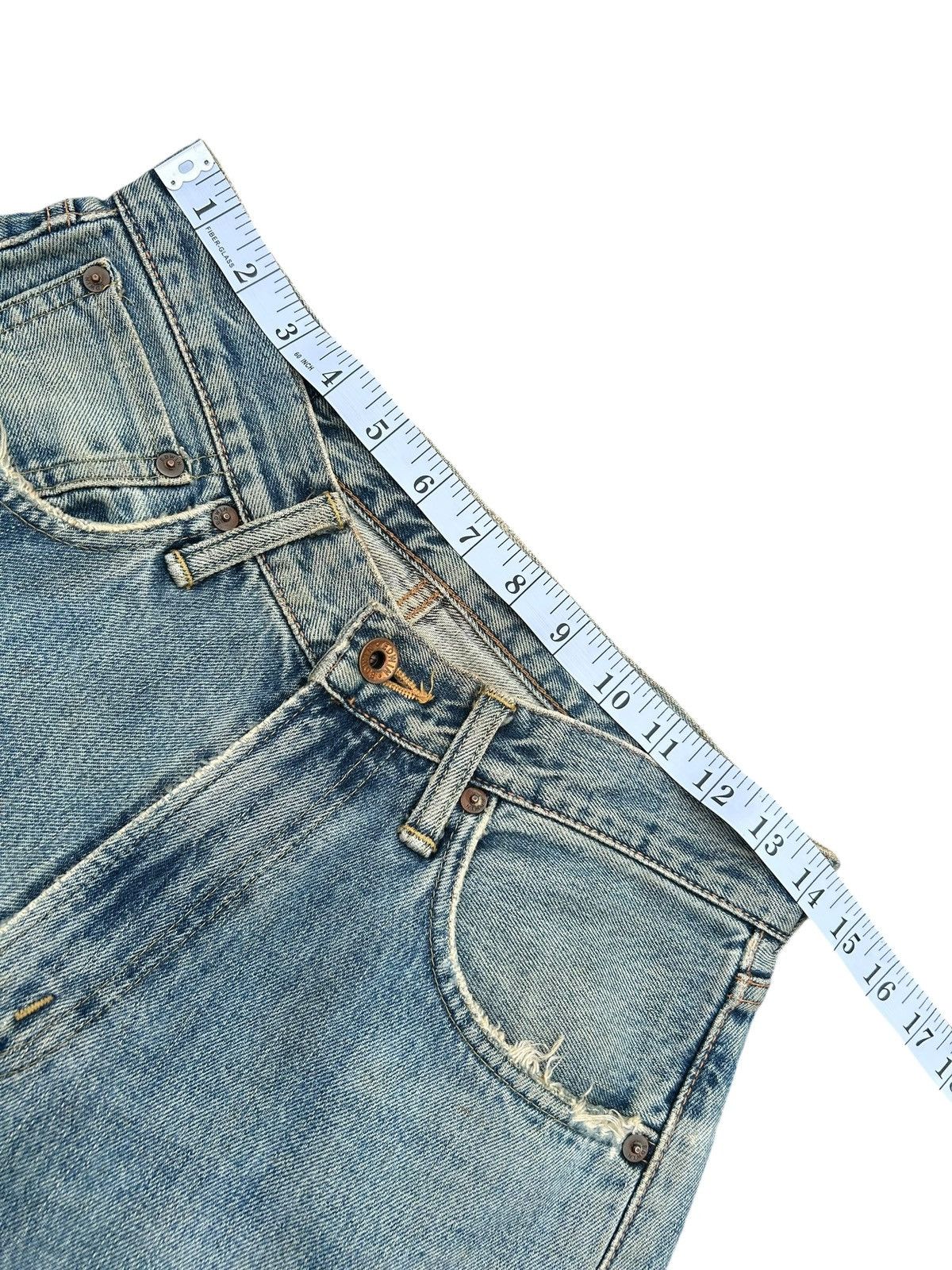 Kapital Vintage Edwin 505x Selvedge Dirty Distressed Denim Jeans Size US 28 / EU 44 - 14 Thumbnail