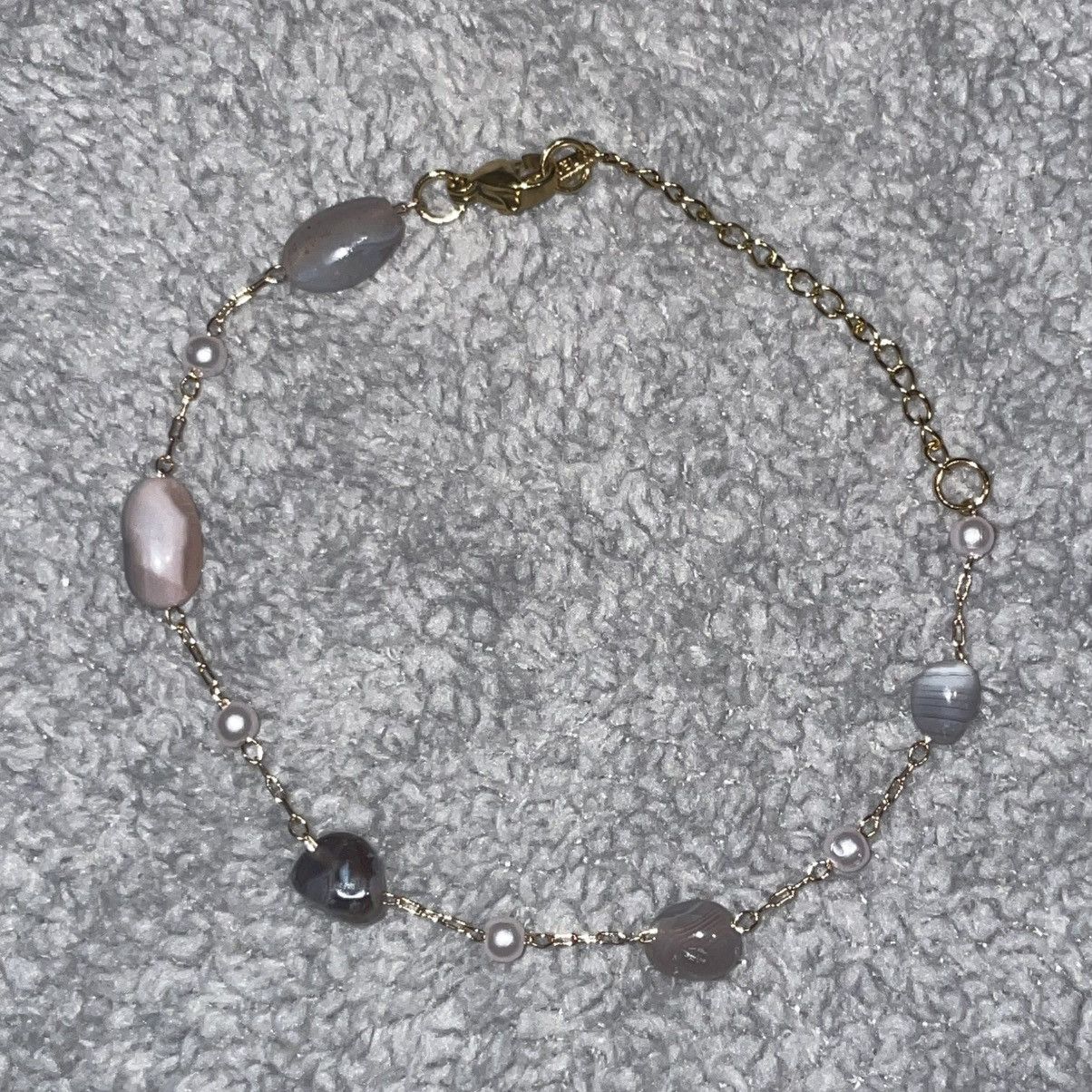 Vintage Dainty Beaded Crystal Stone Bracelet! Size ONE SIZE - 3 Thumbnail
