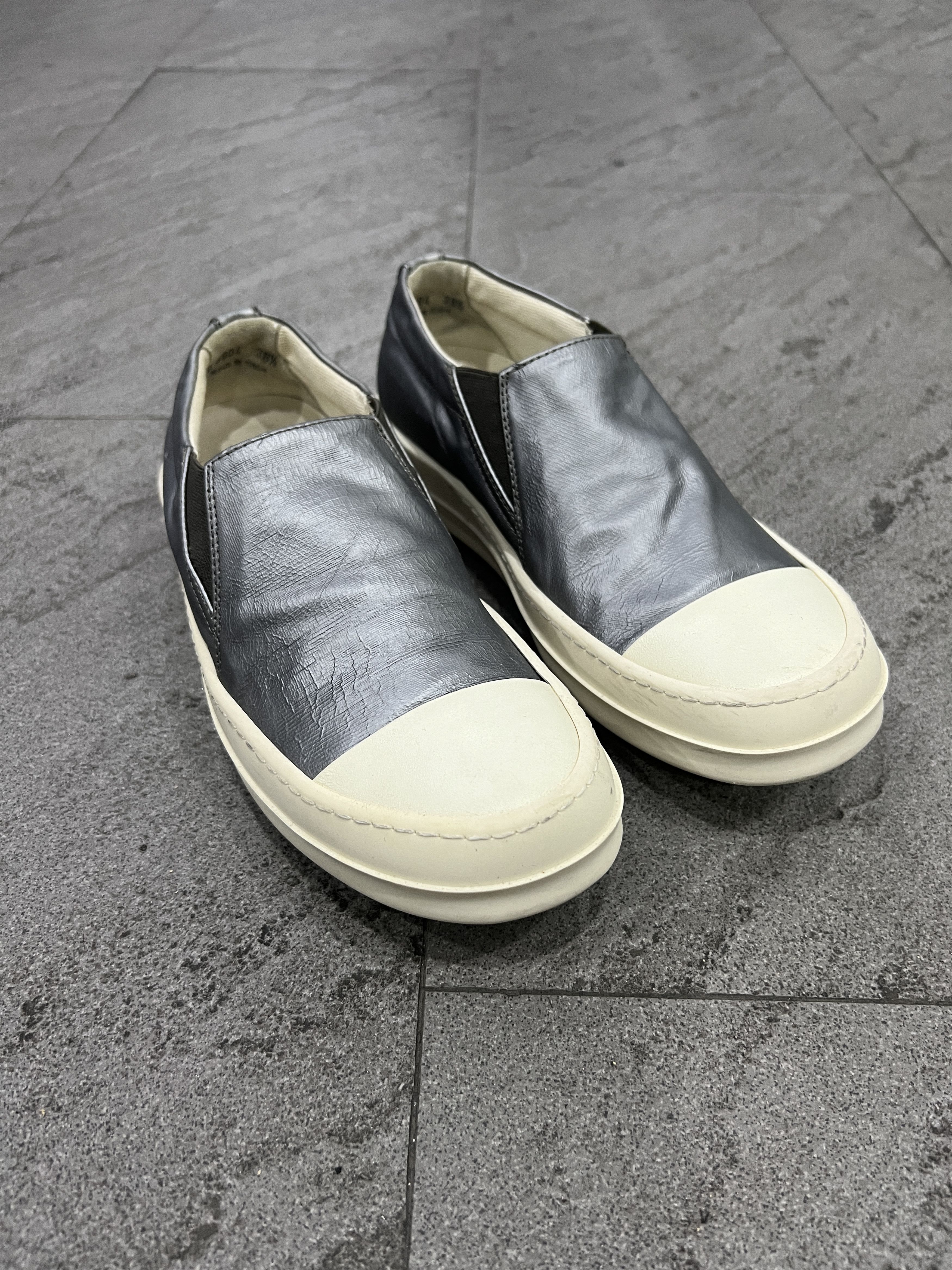 Rick Owens Rick Owens DRKSHDW Cap Toe Slip On Sneakers Grey Size US 5.5 / EU 38 - 4 Thumbnail