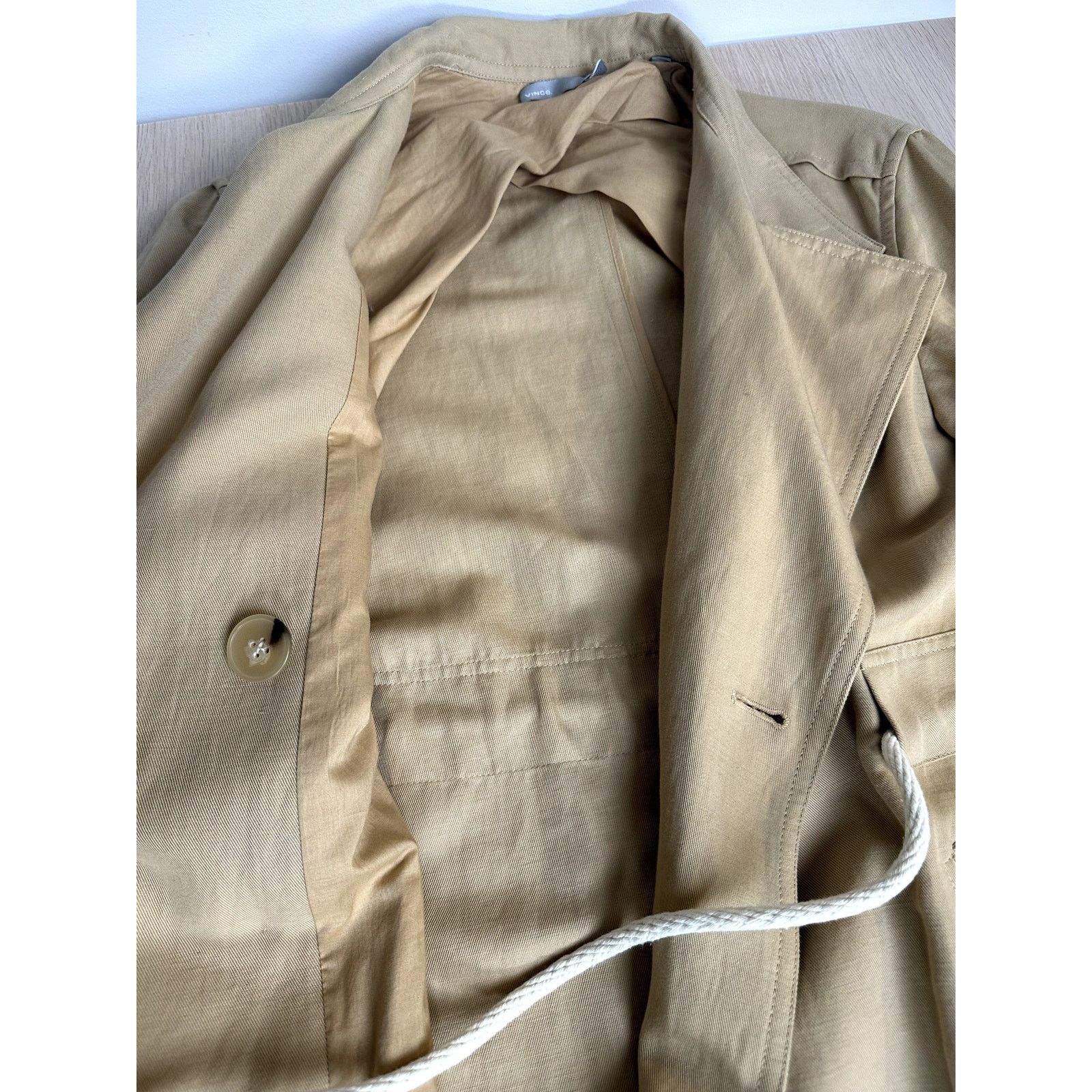 Vince Rare Vince Overcoat with Drawstring Belt - Size S Size S / US 4 / IT 40 - 11 Thumbnail