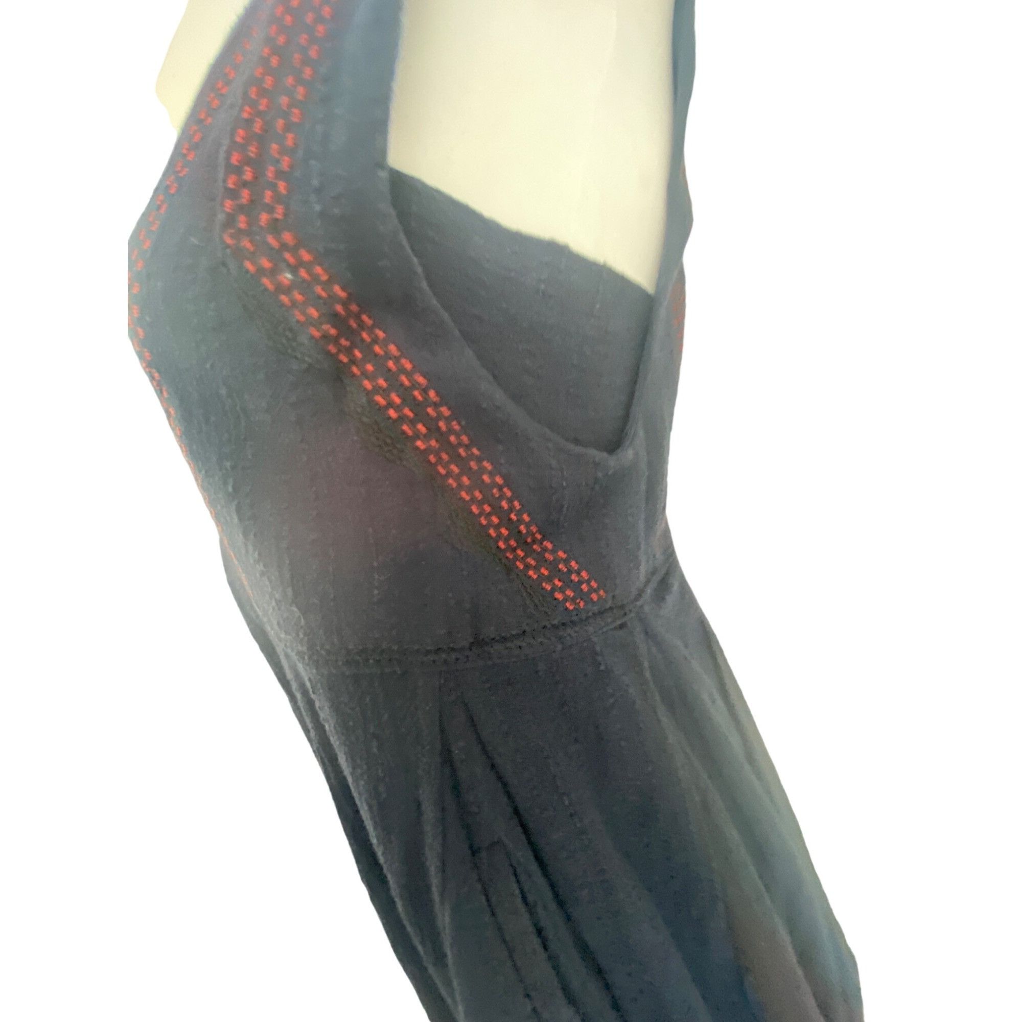 Anthropologie RESET BY JANE WOMEN'S BLUE EMBROIDERED COTTON BOHEMIAN DRESS Size S / US 4 / IT 40 - 4 Thumbnail