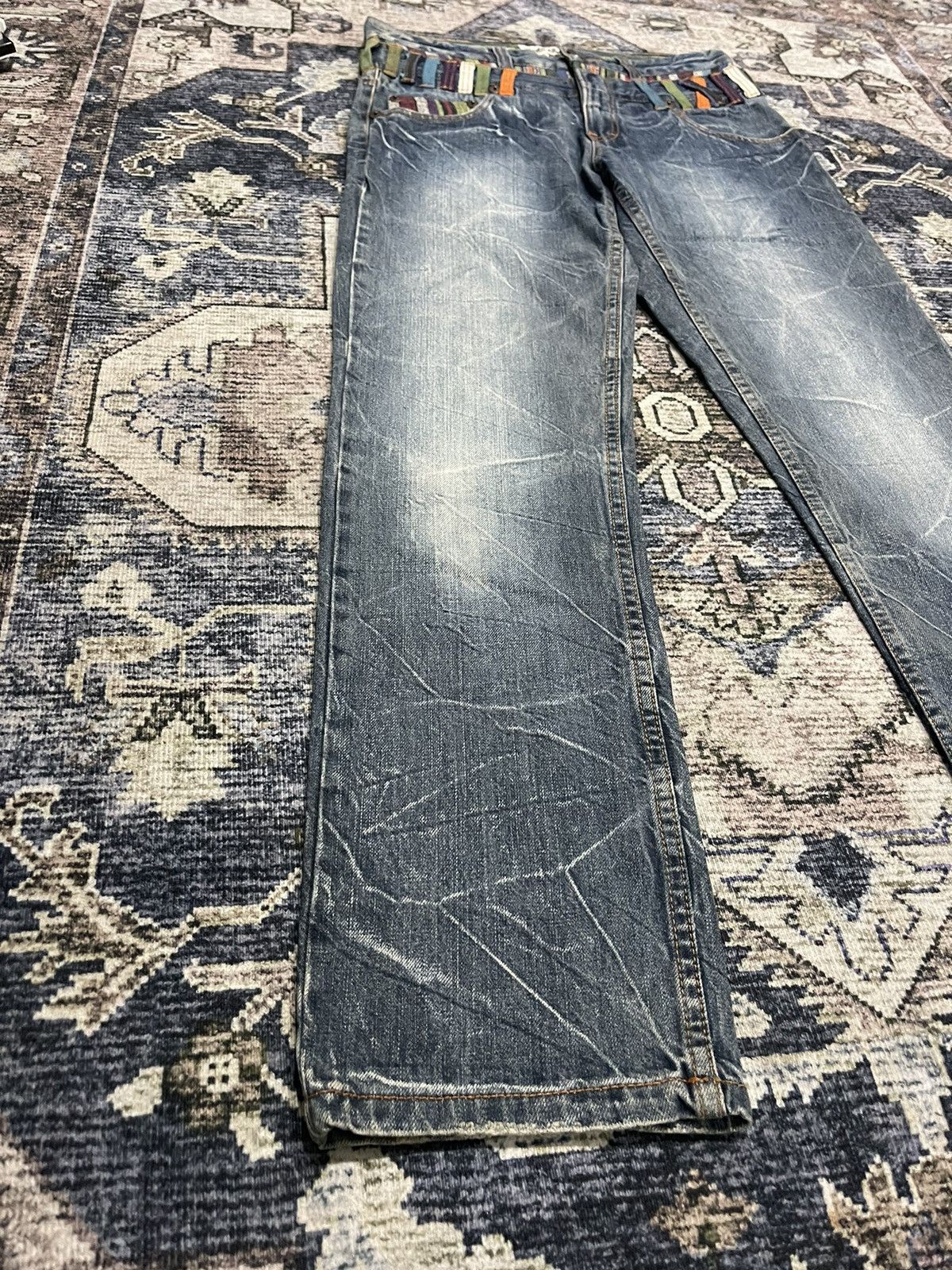 🔥Nylaus Hysteric Glamour Double Waist Multipocket Denim