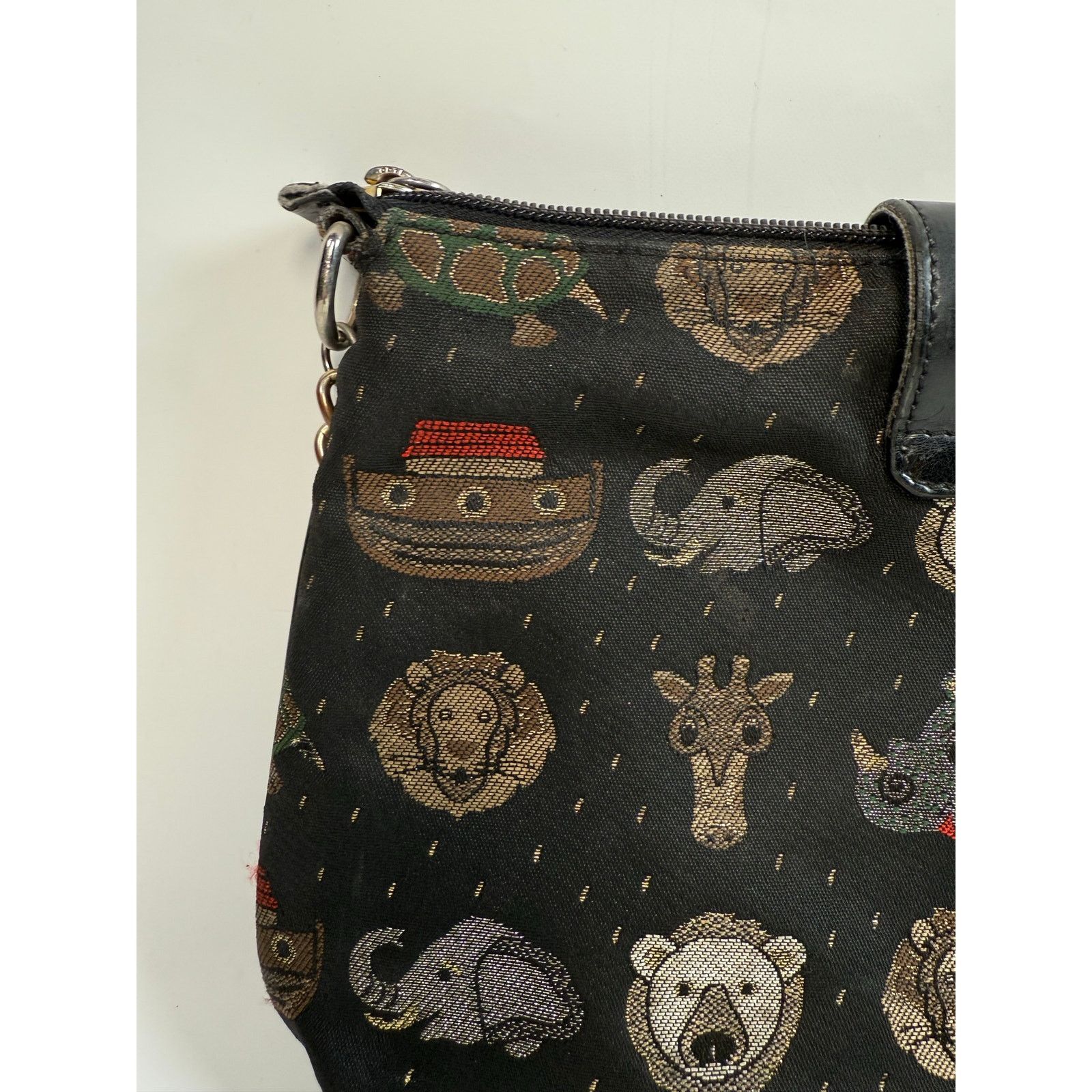 Designer Braccialini Noahs Ark Canvas Crossbody Bag Size ONE SIZE - 10 Thumbnail