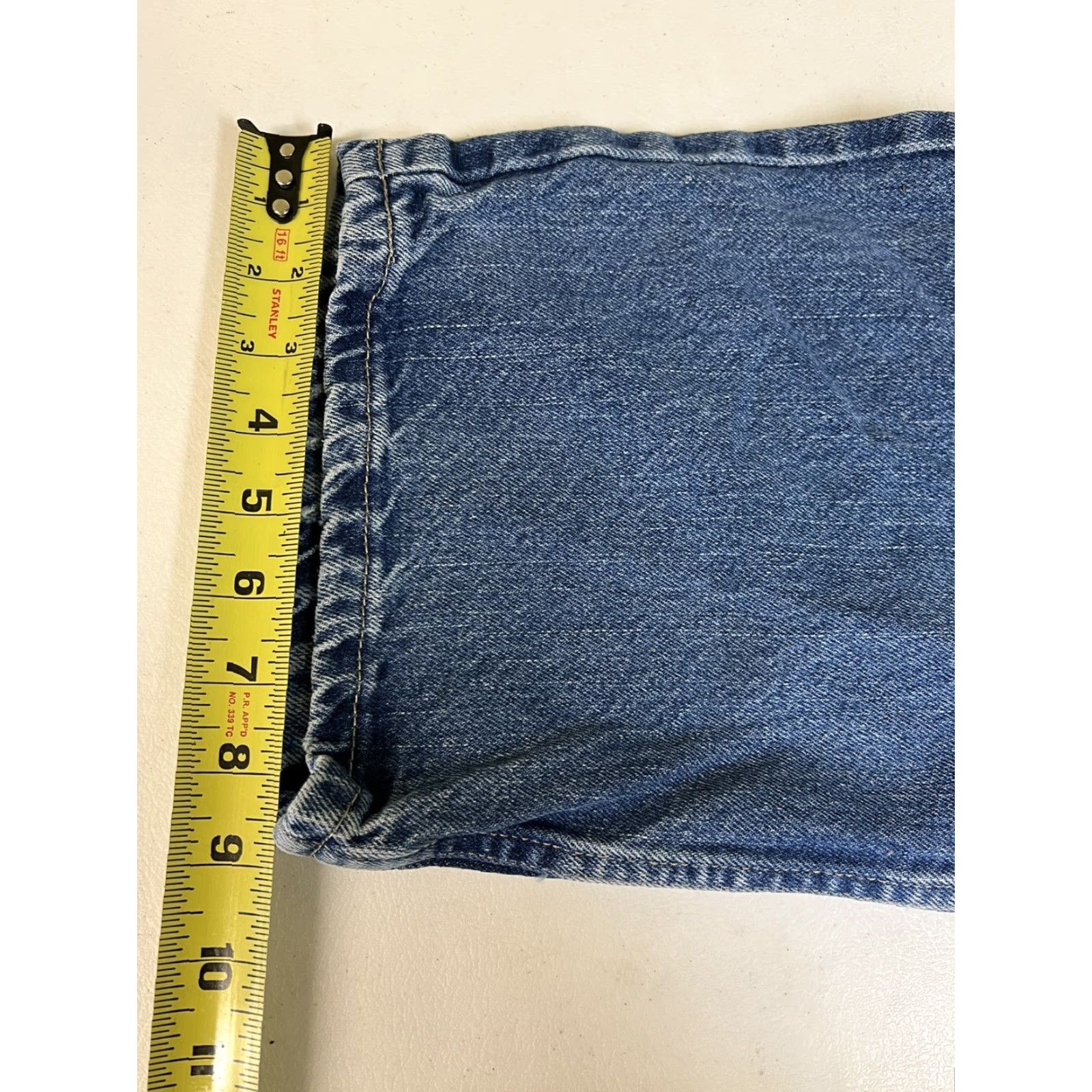 Dickies Dickies Double Knee Work Pants - Denim - Workwear - Mens 42 x 30 - Blue - 90s USA Carpenter Style - Regular Fit, 5-Pocket, Belt Loops, Zipper Closure Size US 42 / EU 58 - 4 Thumbnail