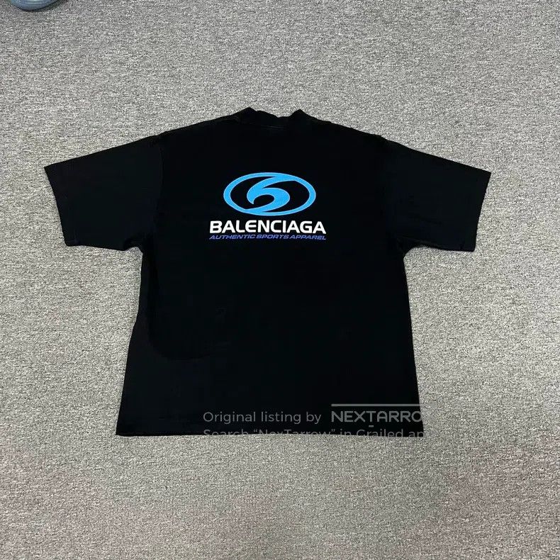 Balenciaga Balenciaga Wave Distressed Logo Short Sleeve T-Shirt Size US S / EU 44-46 / 1 - 2 Thumbnail