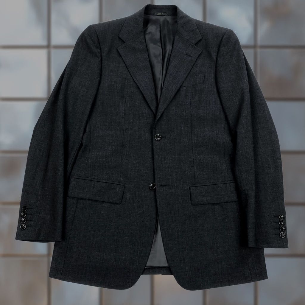 Banana Republic Banana Republic Men's 38R Suit Jacket Wool Blend Charcoal Gray 2 Piece Notch Lapel Single Breasted 40in Chest Regular Vintage? No (Y2K) Size 38R - 1 Thumbnail