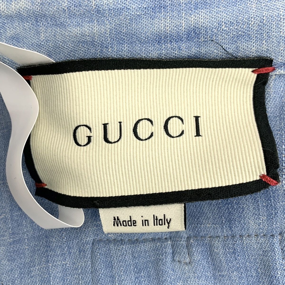 Gucci Gucci Rainbow Logo Leopard Long Sleeve Denim Shirt K26WX Size US M / EU 48-50 / 2 - 6 Thumbnail