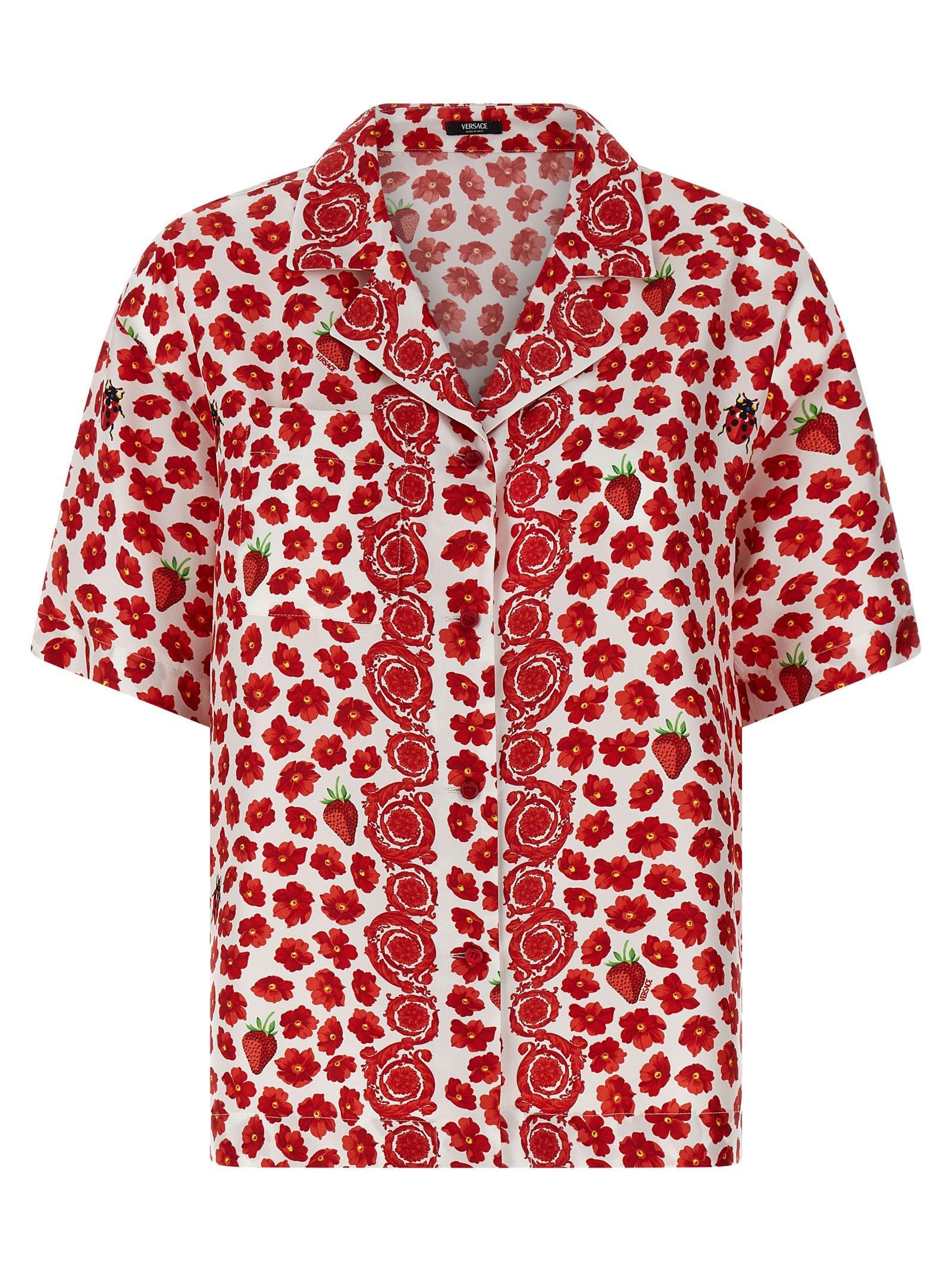 Versace 'Strawberry Garden' Shirt Size M / US 6-8 / IT 42-44 - 1 Thumbnail