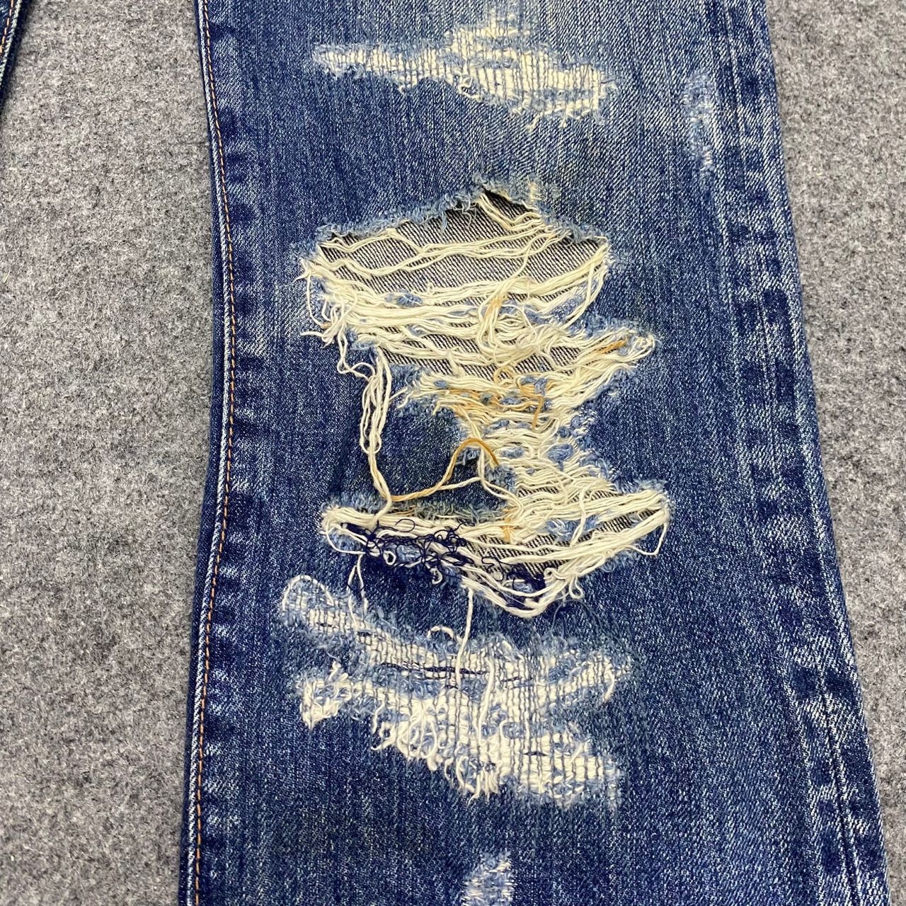 If Six Was Nine Genuine Vintage Goa Selvegde Distressed Denim Size US 32 / EU 48 - 12 Thumbnail