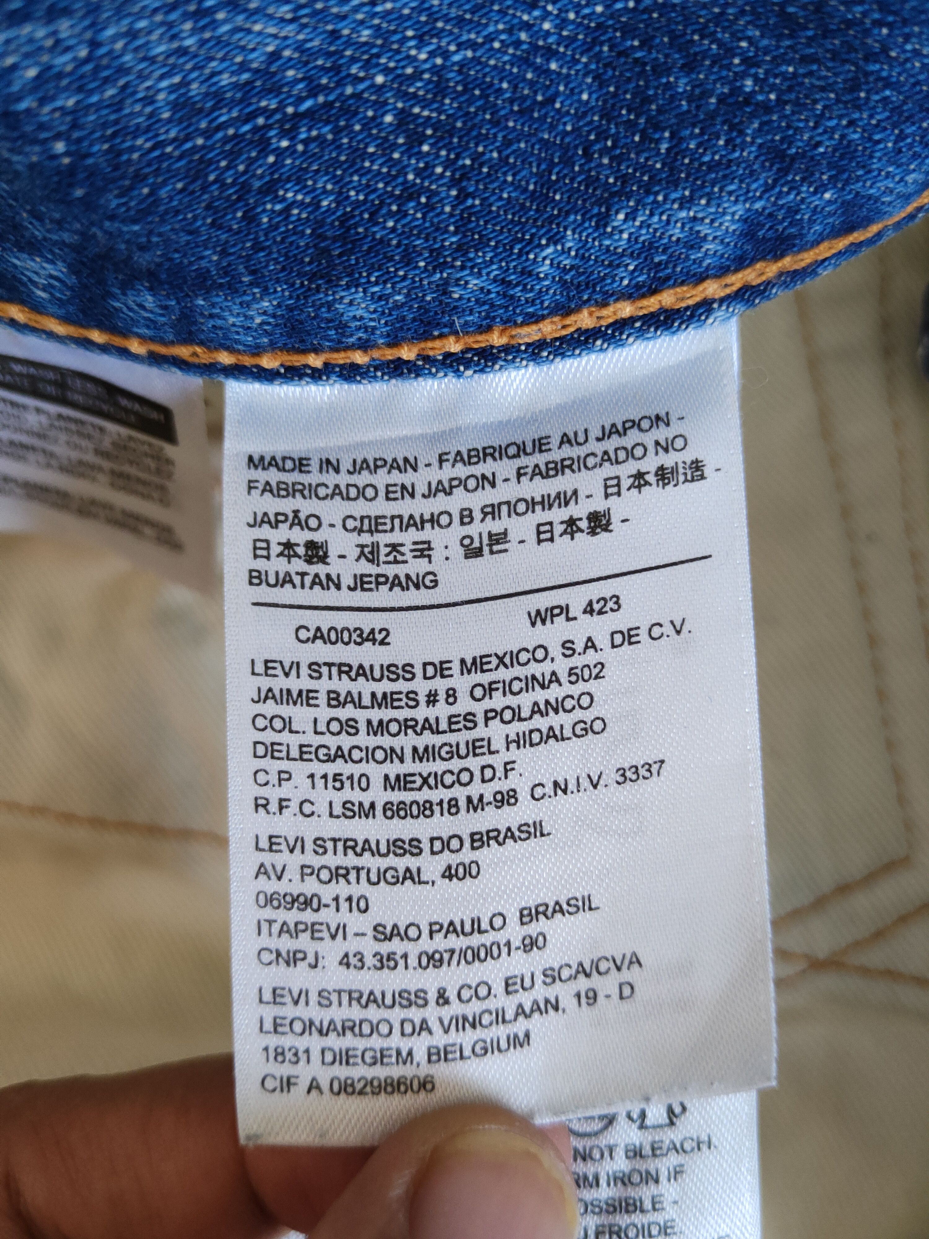 Japanese Brand Levi's Blue Faded Distressed Ripped Skinny Jeans #S1832 Size US 33 - 20 Thumbnail