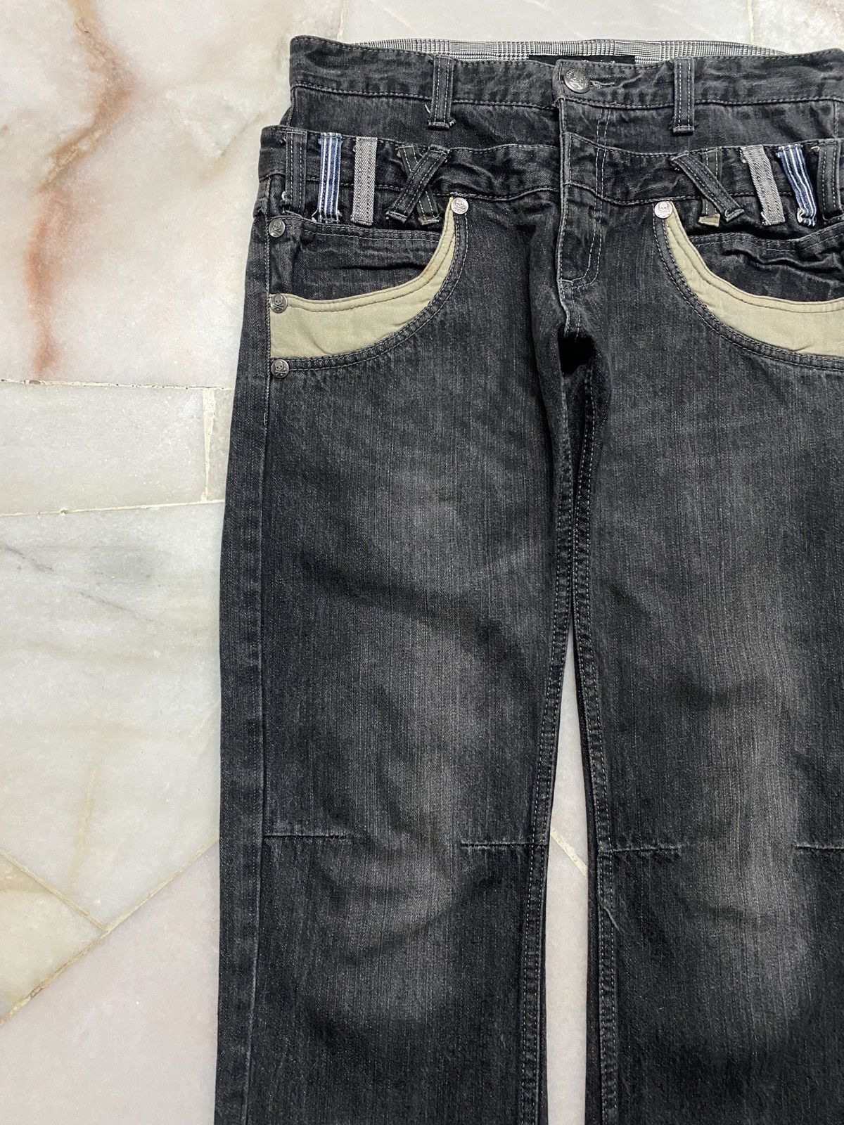 Hysteric Glamour Dominate Handcrafted Jeans Double Waist Stone Washed Style Size US 30 / EU 46 - 5 Thumbnail