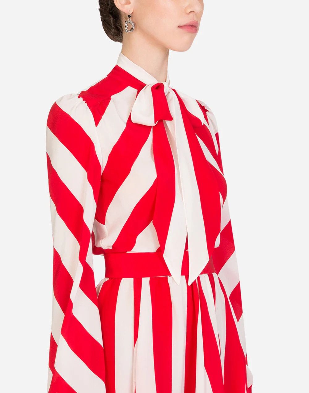 Dolce & Gabbana o1y0825 Mini Dress in Red/White Size XS / US 0-2 / IT 36-38 - 2 Thumbnail