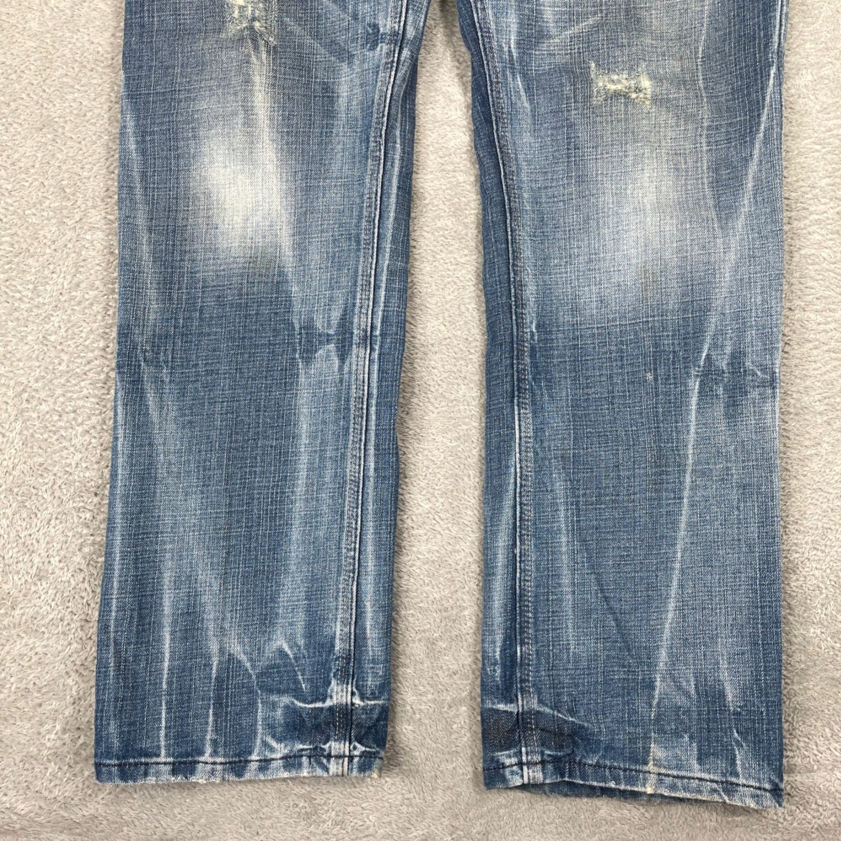 Vintage VINTAGE INC Berlin Jeans Mens 38x33 Blue Distressed Whiskered Y2K Size US 36 / EU 52 - 5 Thumbnail